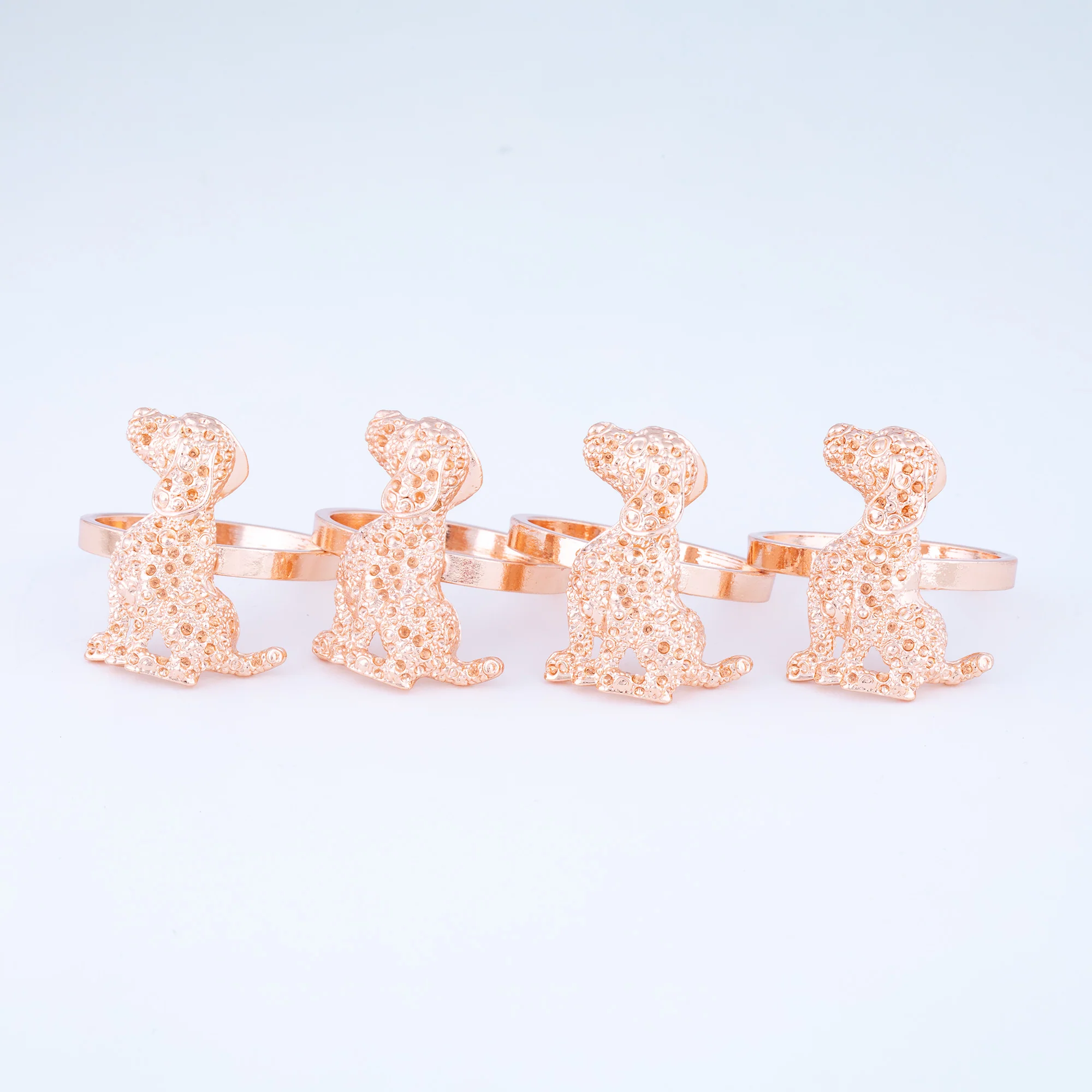 Rose Gold Dog Napkin Holder - Set of 4 - Image 4