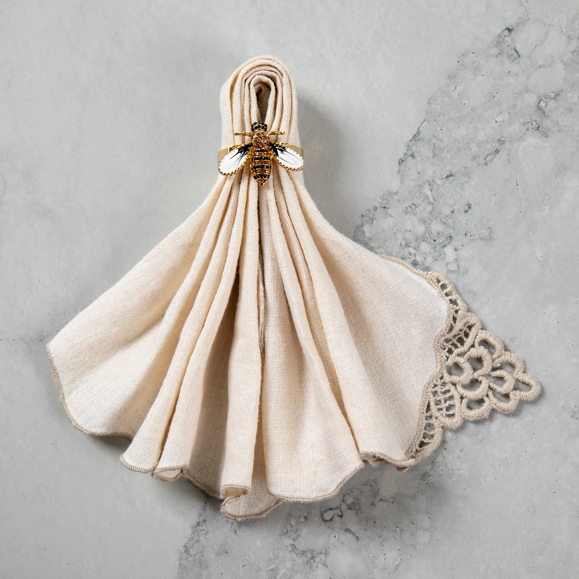 Elegant Bee Napkin Ring - Set of 4 - Image 7