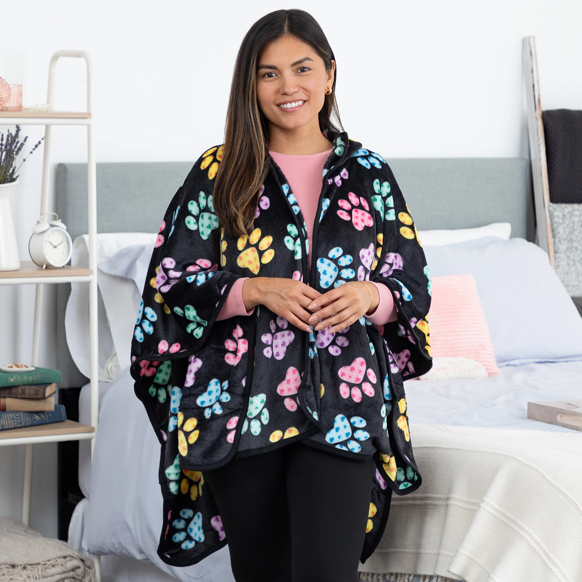 Super Cozy&trade; Paws Fleece Hoodie Cape - Image 10
