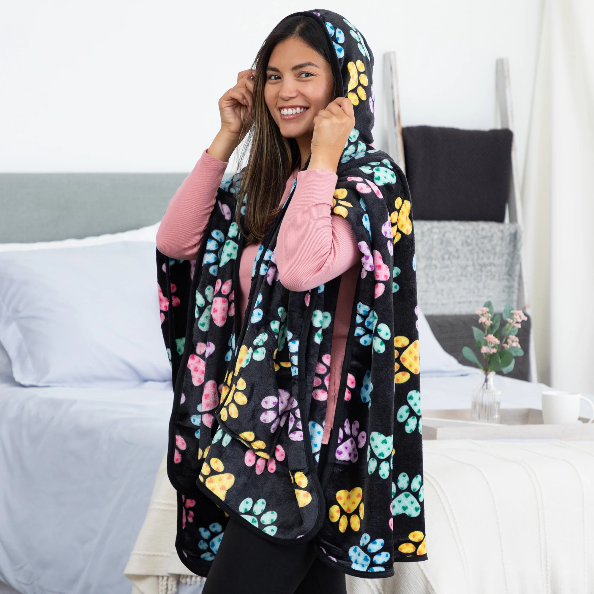 Super Cozy&trade; Paws Fleece Hoodie Cape - Image 12