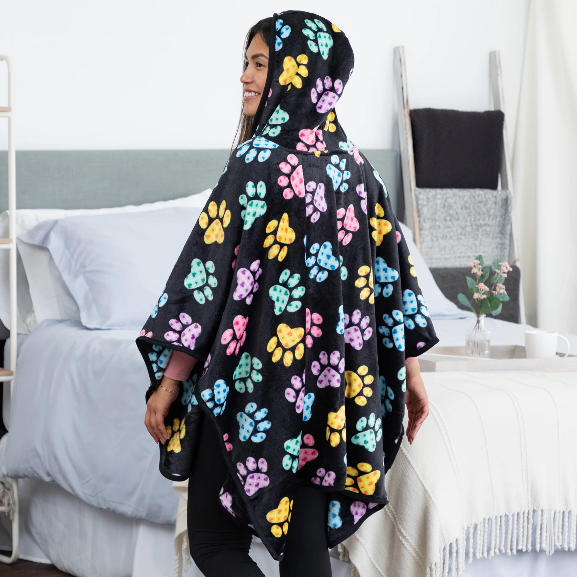 Super Cozy&trade; Paws Fleece Hoodie Cape - Image 13