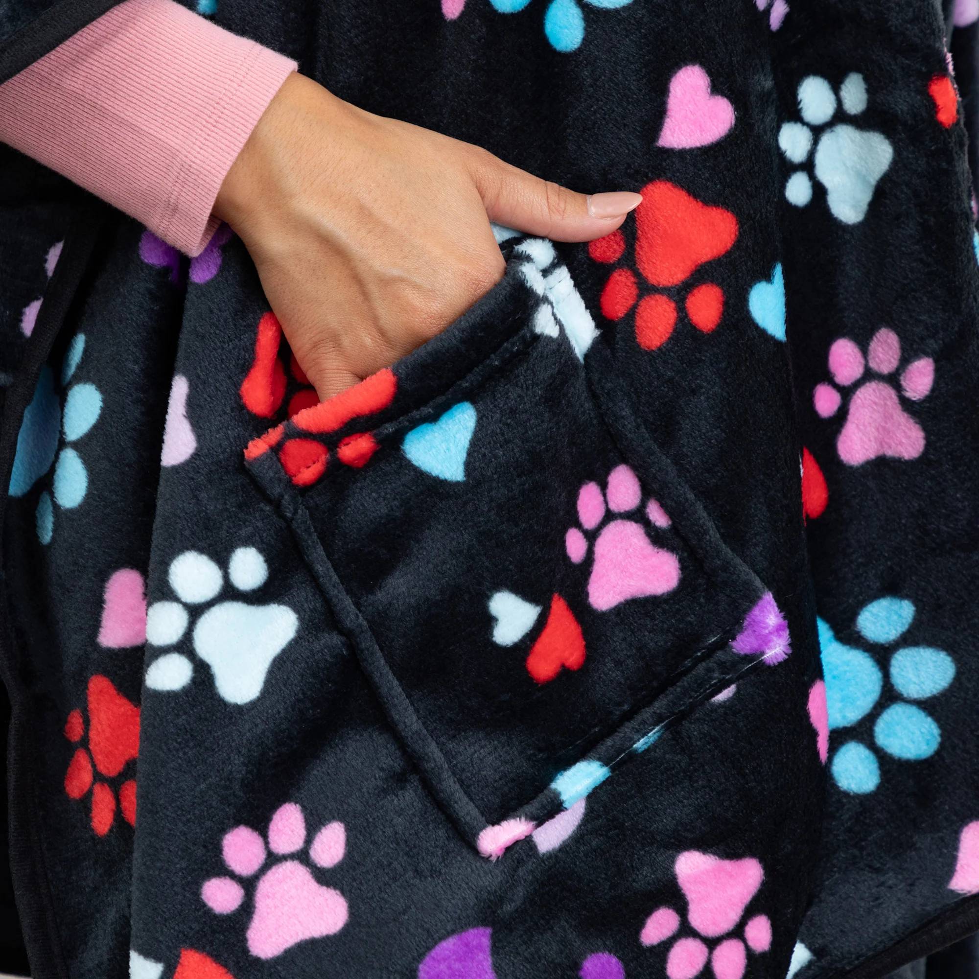 Super Cozy&trade; Paws Fleece Hoodie Cape - Image 15