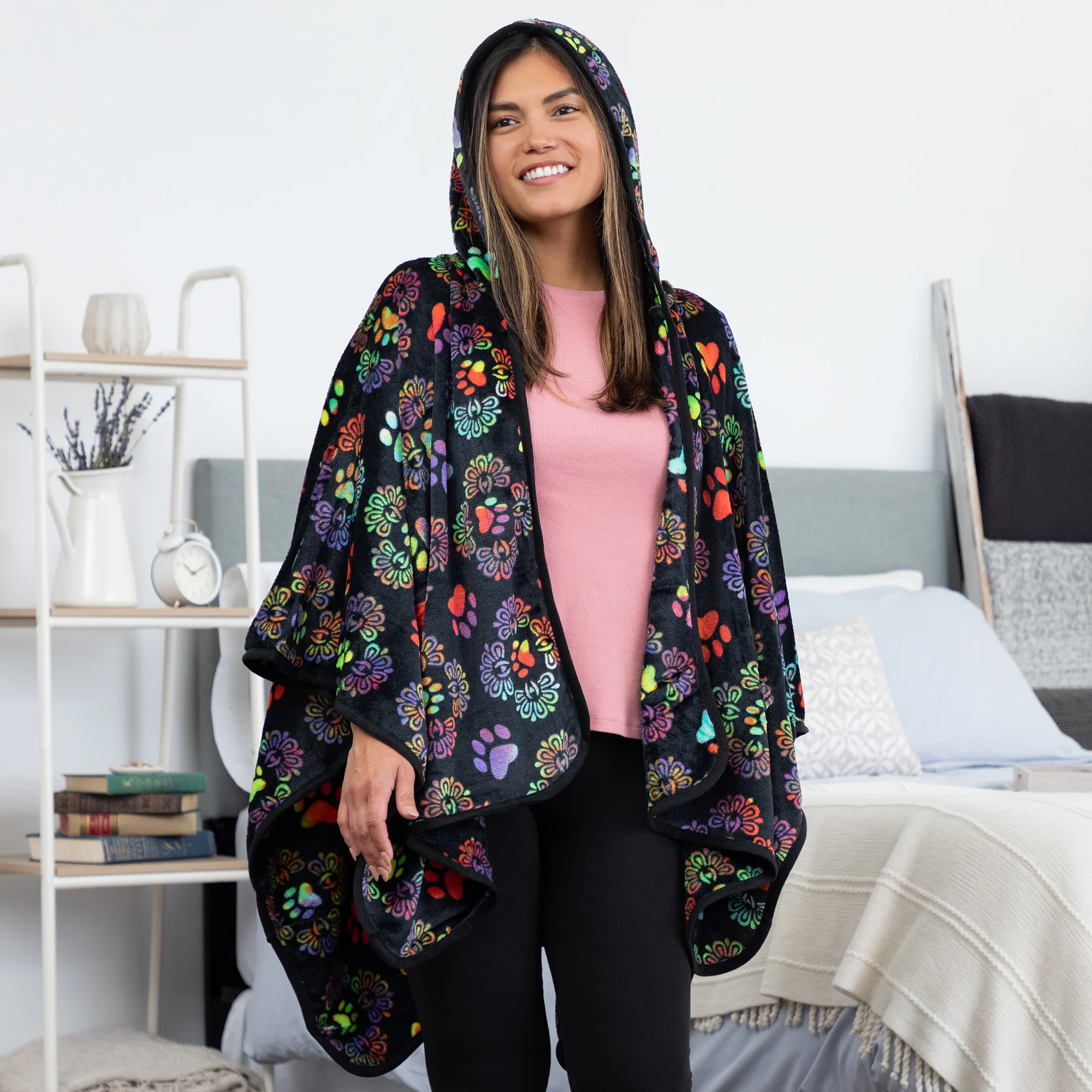 Super Cozy&trade; Paws Fleece Hoodie Cape - Image 7