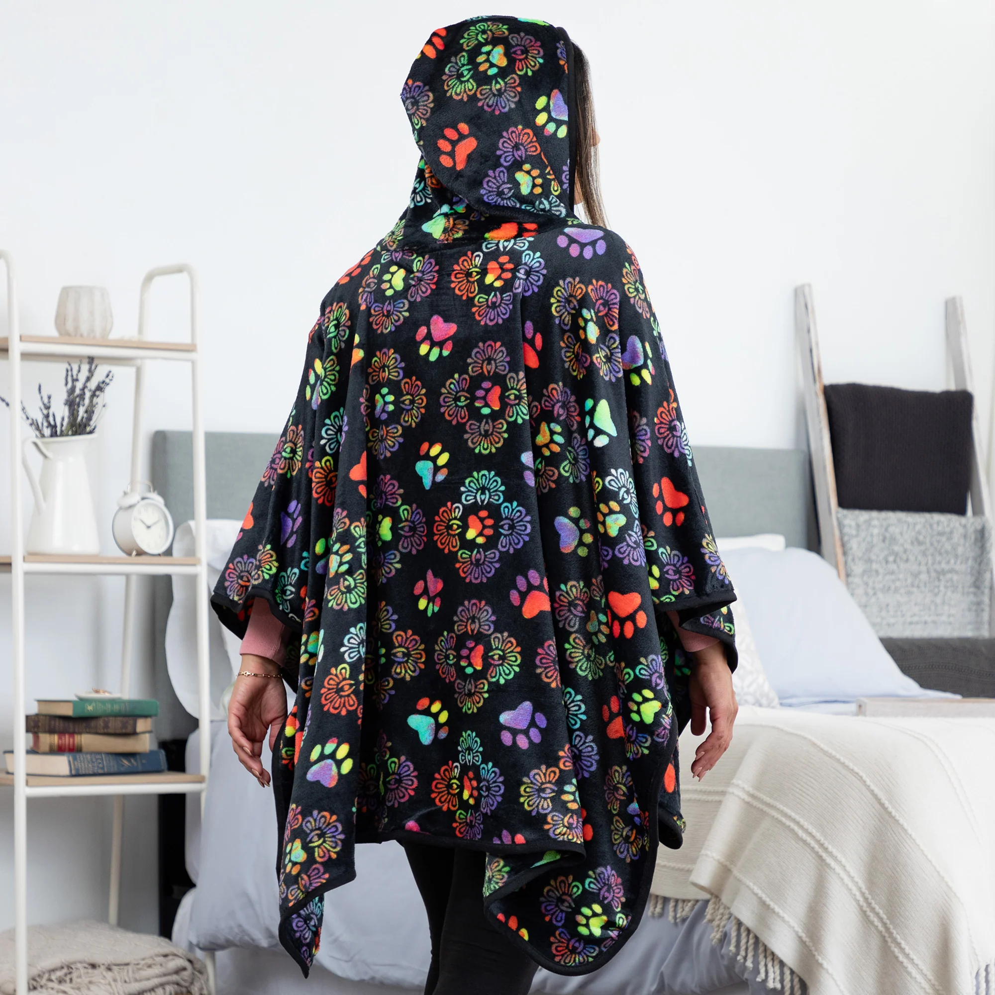 Super Cozy&trade; Paws Fleece Hoodie Cape - Image 8
