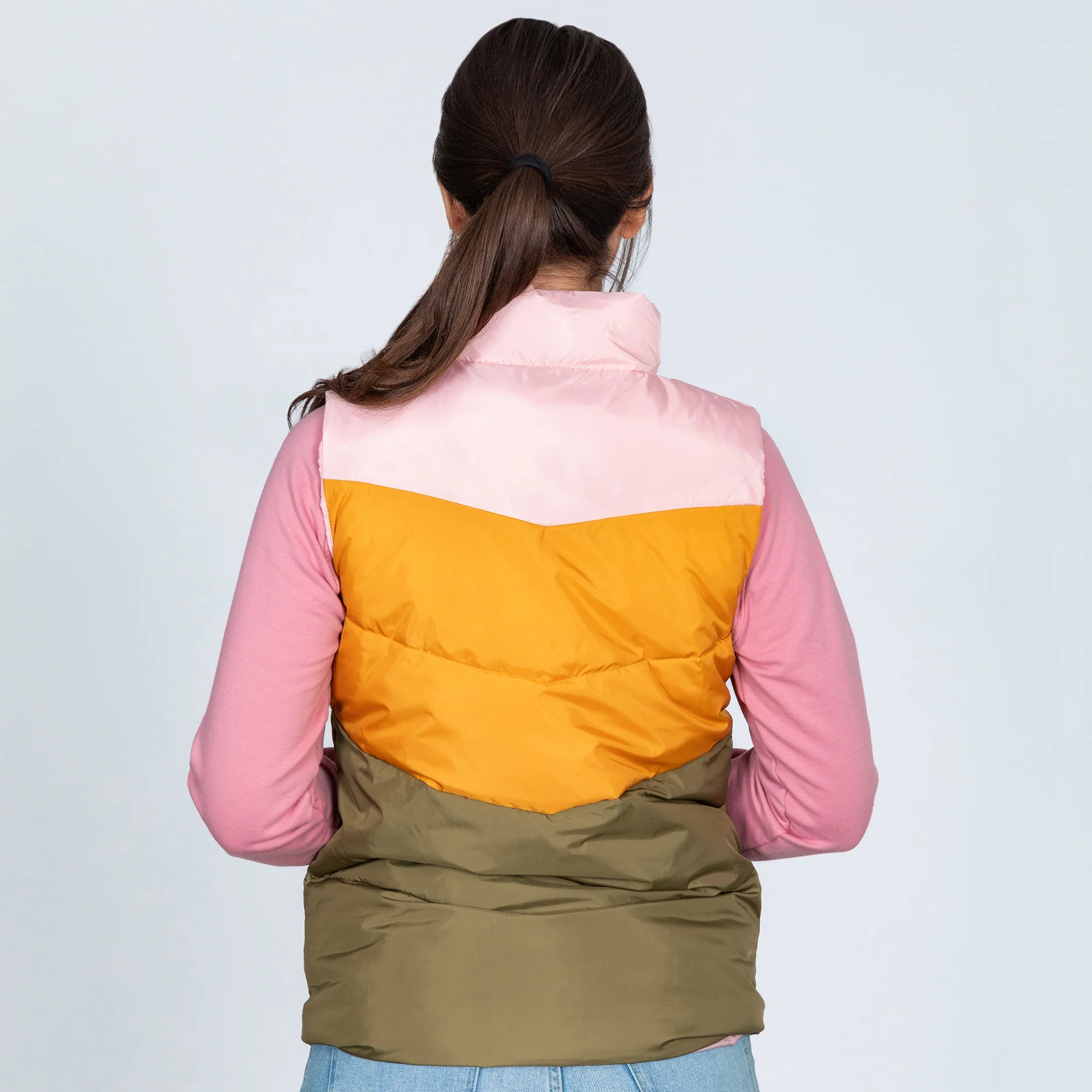 Puffy Chevron Pattern Vest - Image 2