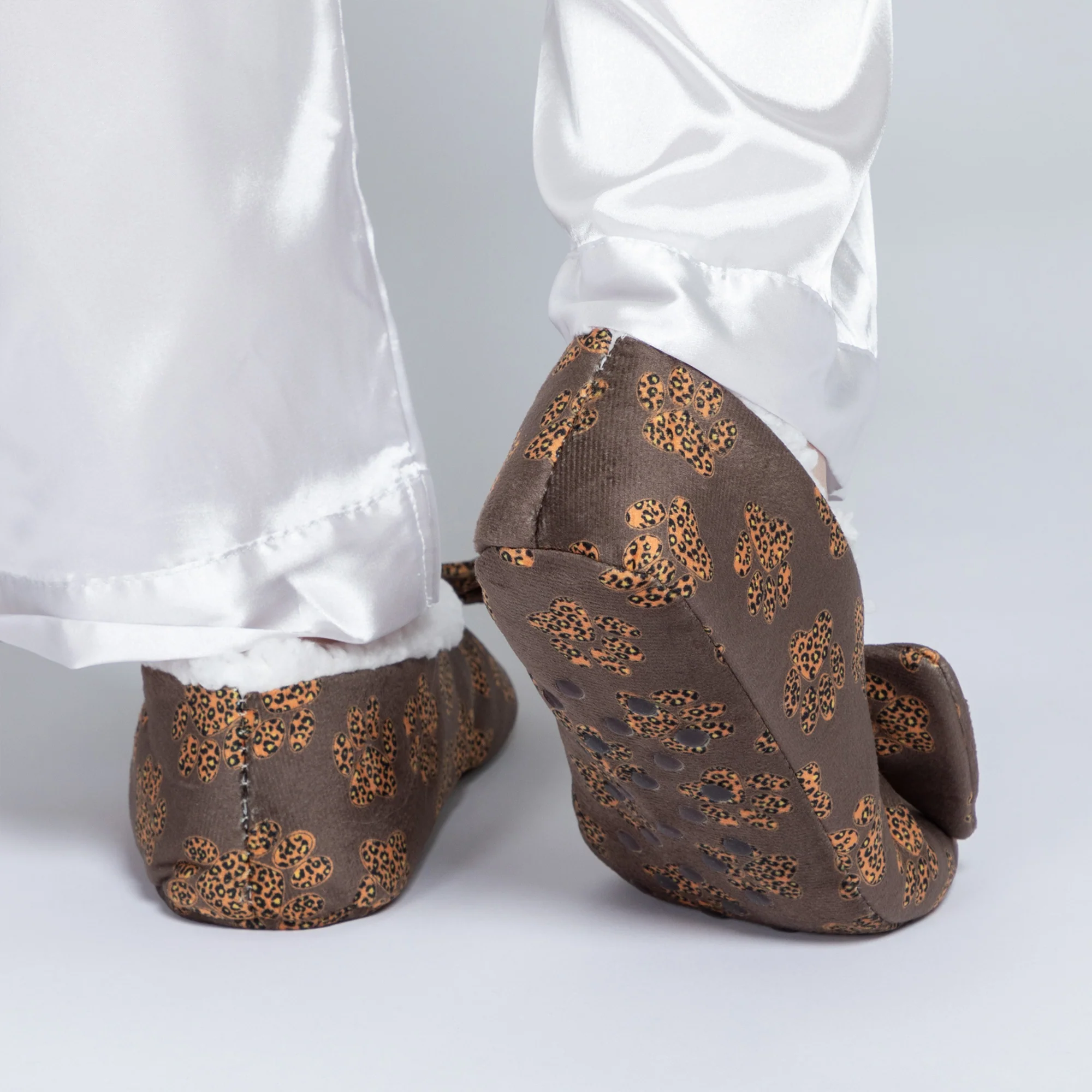 Super Cozy&trade; Leopard Paw Slippers With Large Bow - Image 6