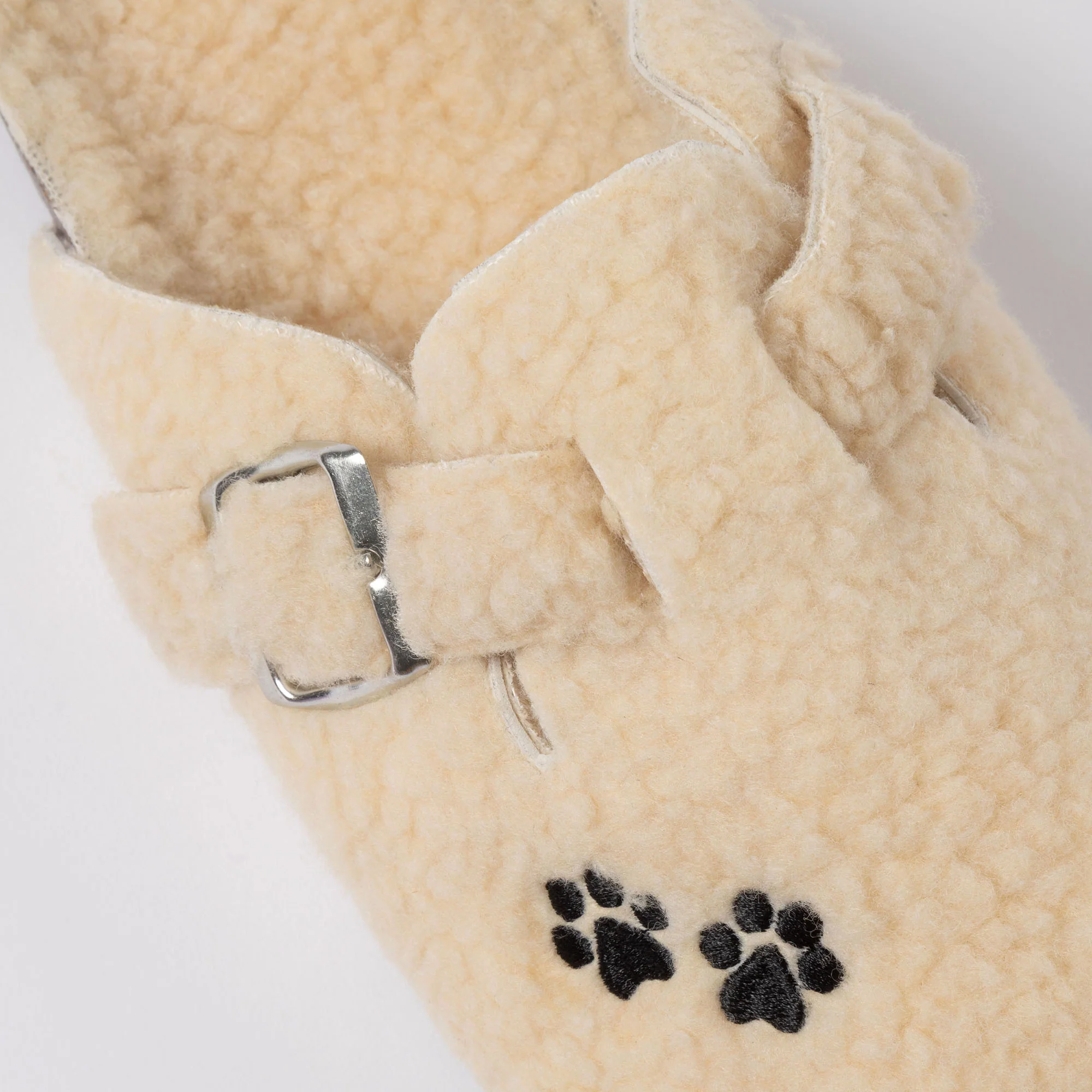 Paw Print Plush Sherpa Fleece Clog Slippers - Image 16