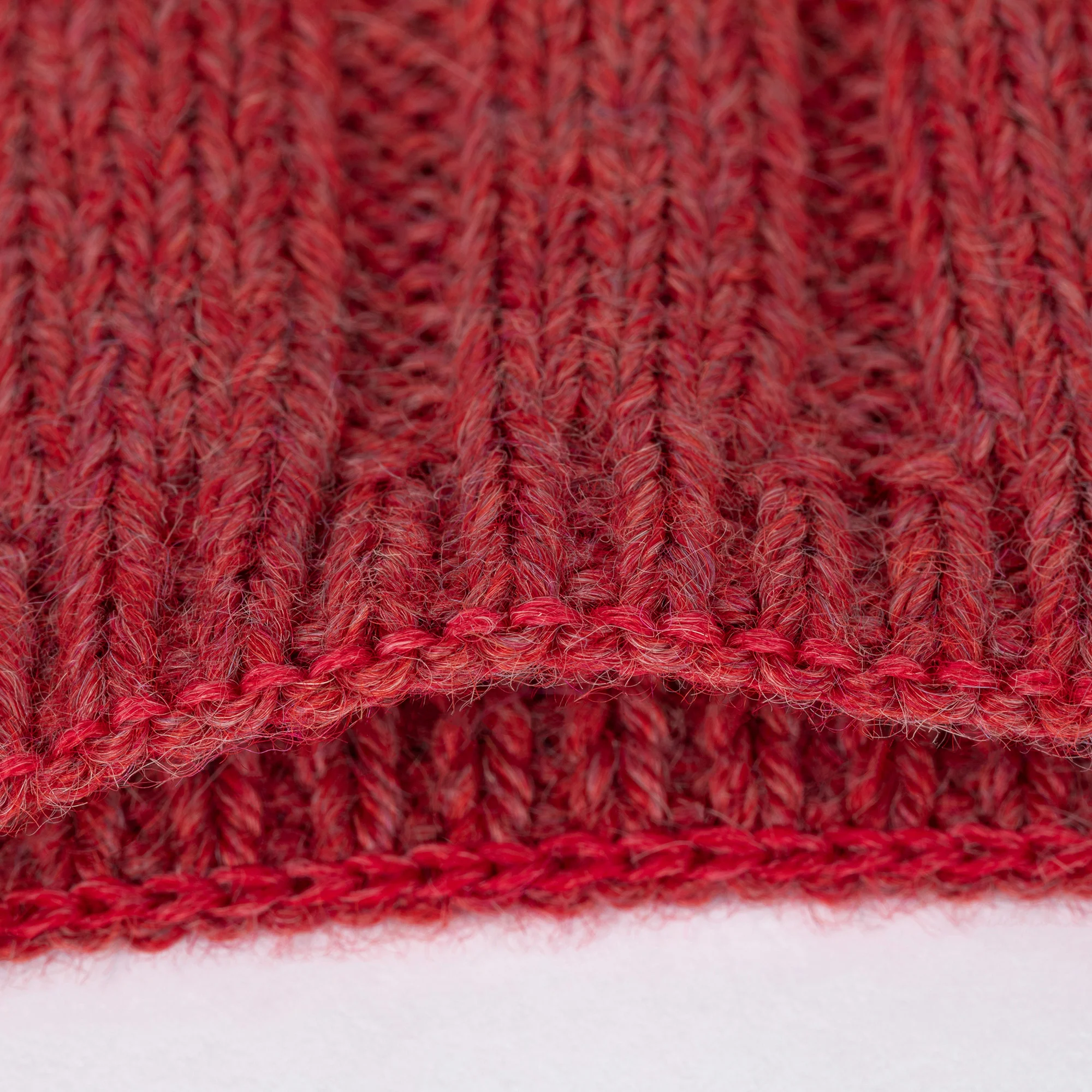 Braided Two-Toned Baby Alpaca Fingerless Mittens - Image 4