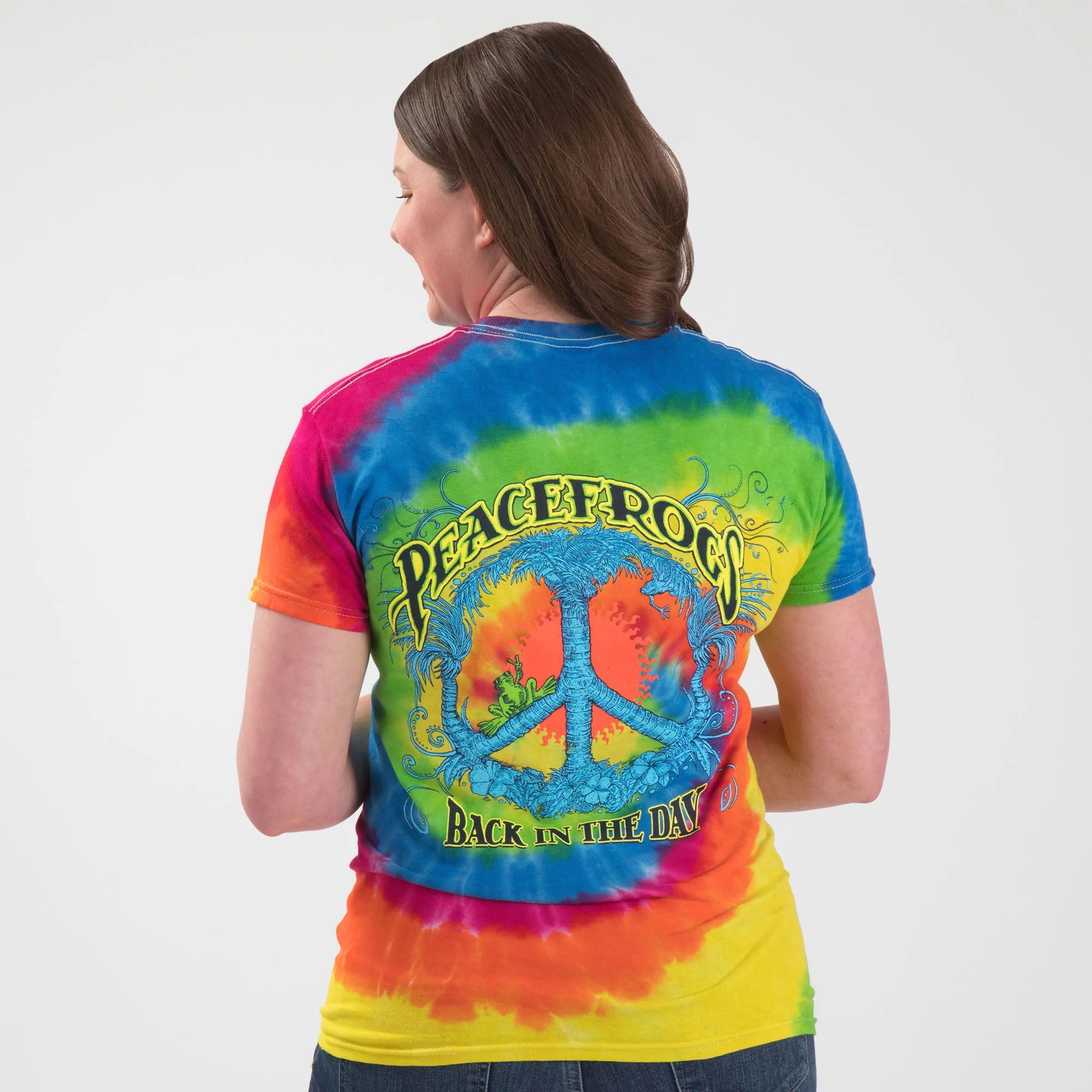 Peace Frogs Back in the Day Tie-Dye T-Shirt - Image 5