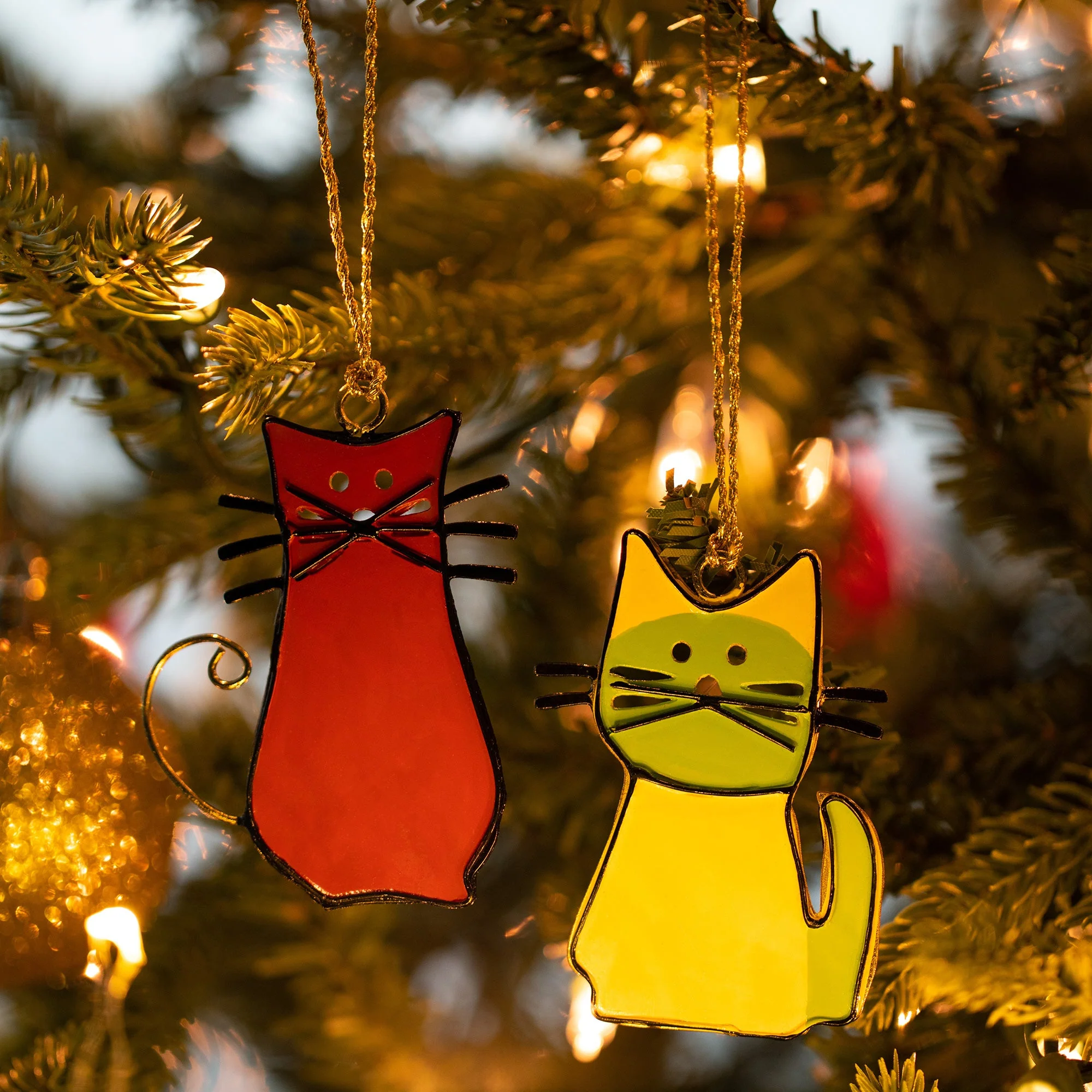 Thick As Thieves Glass Cat Ornament - Set of 2 - Image 4