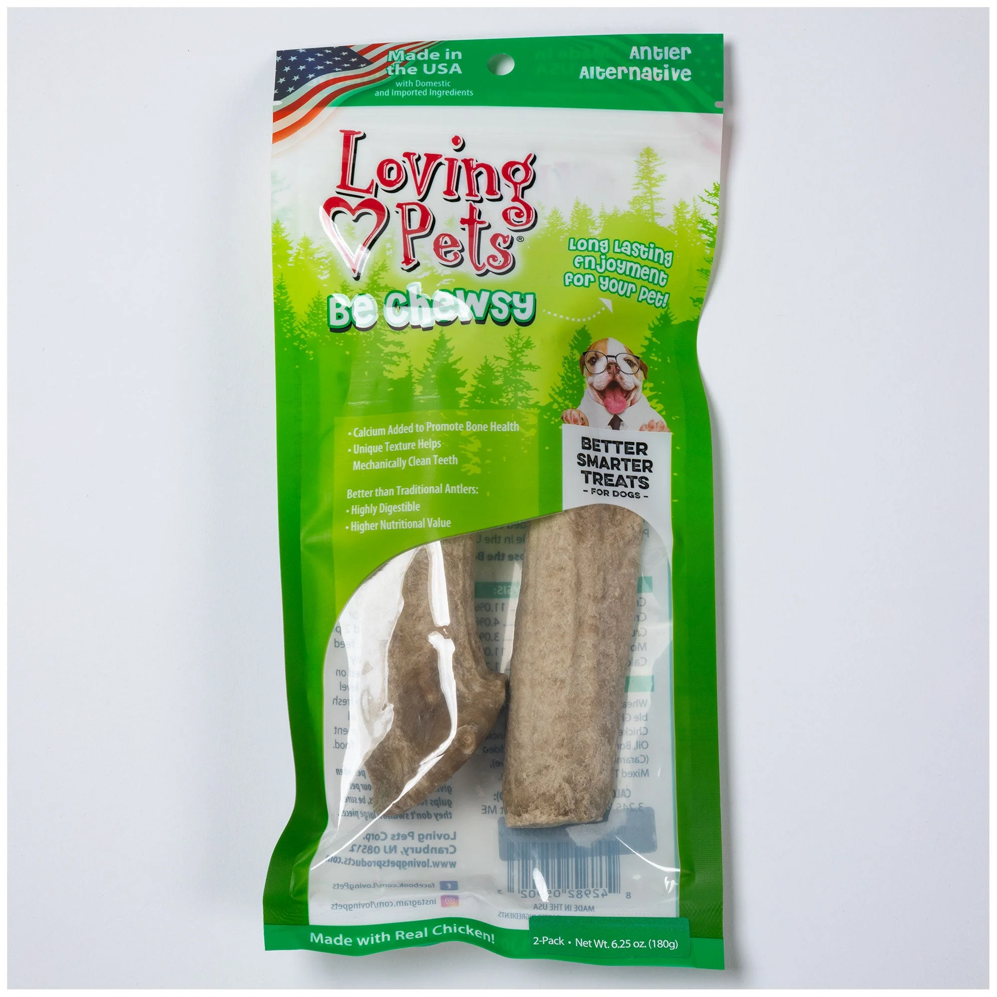 Loving Pets&reg; Be Chewsy Antler Alternative Dog Chew - 2 Pack - Image 3