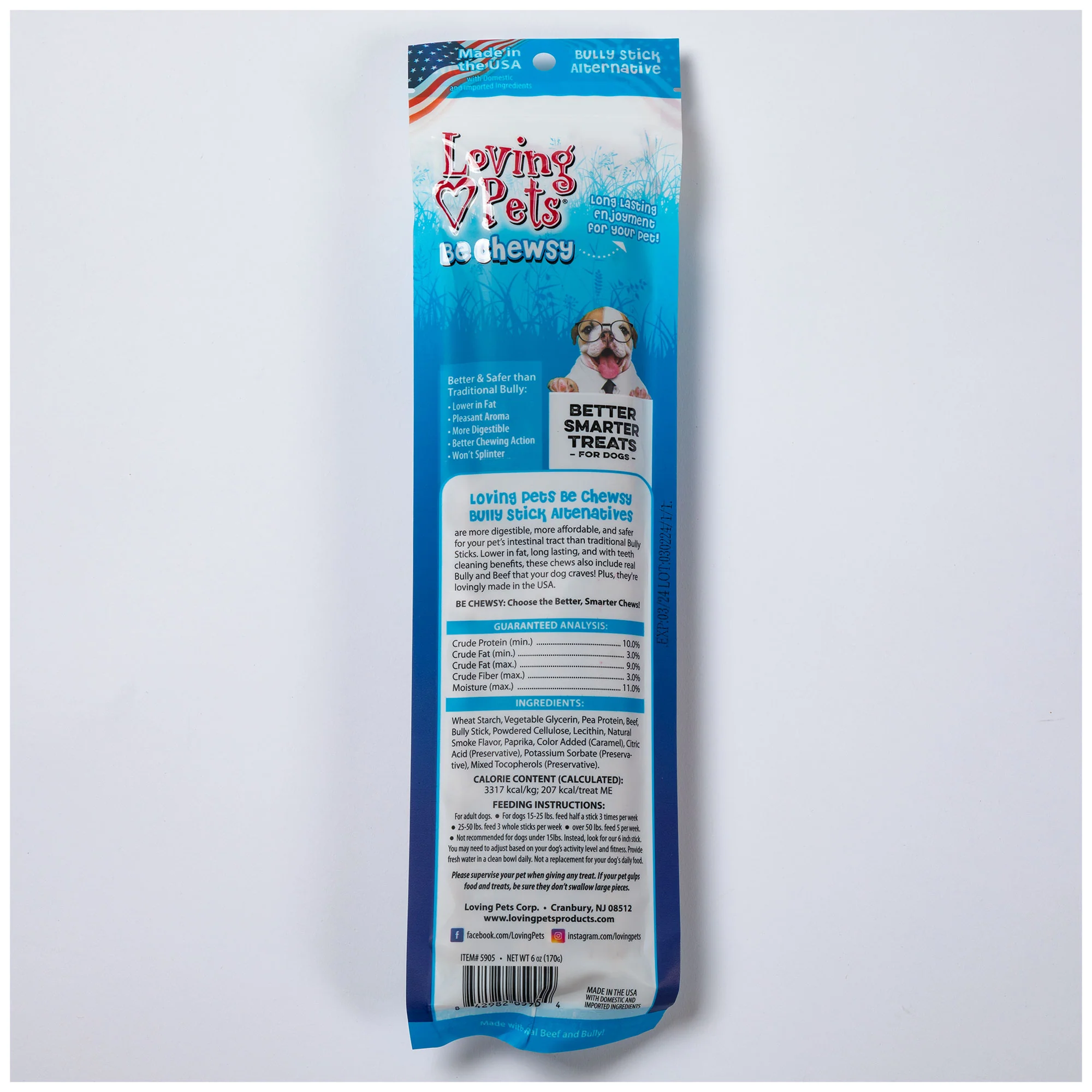 Loving Pets&reg; Be Chewsy 10-inch Bully Stick Alternative - 3 Pack - Image 2