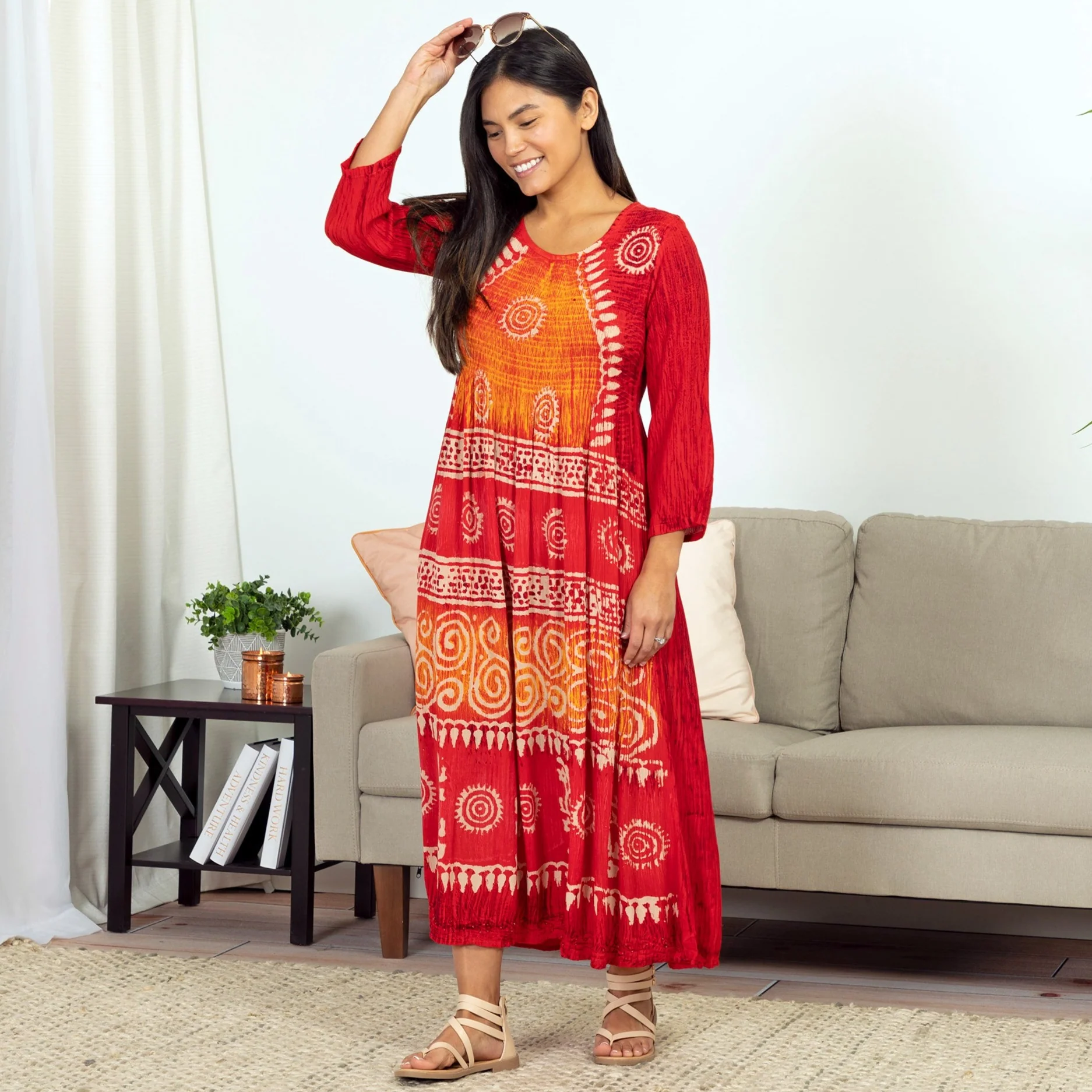 Free Flowing Midi Dress | Handmade, Fair Trade - Image 16