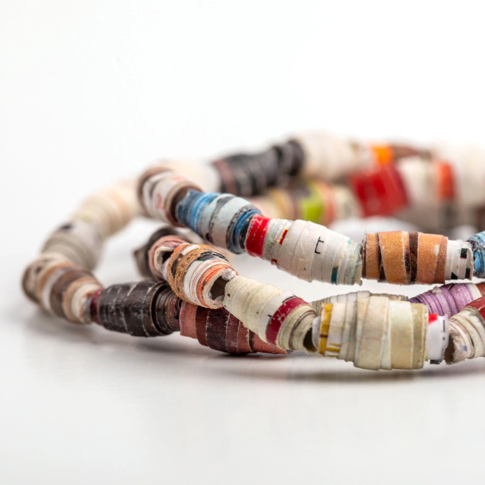 Recycled Plastic Multicolor Bracelets - Set of 3 - Image 3