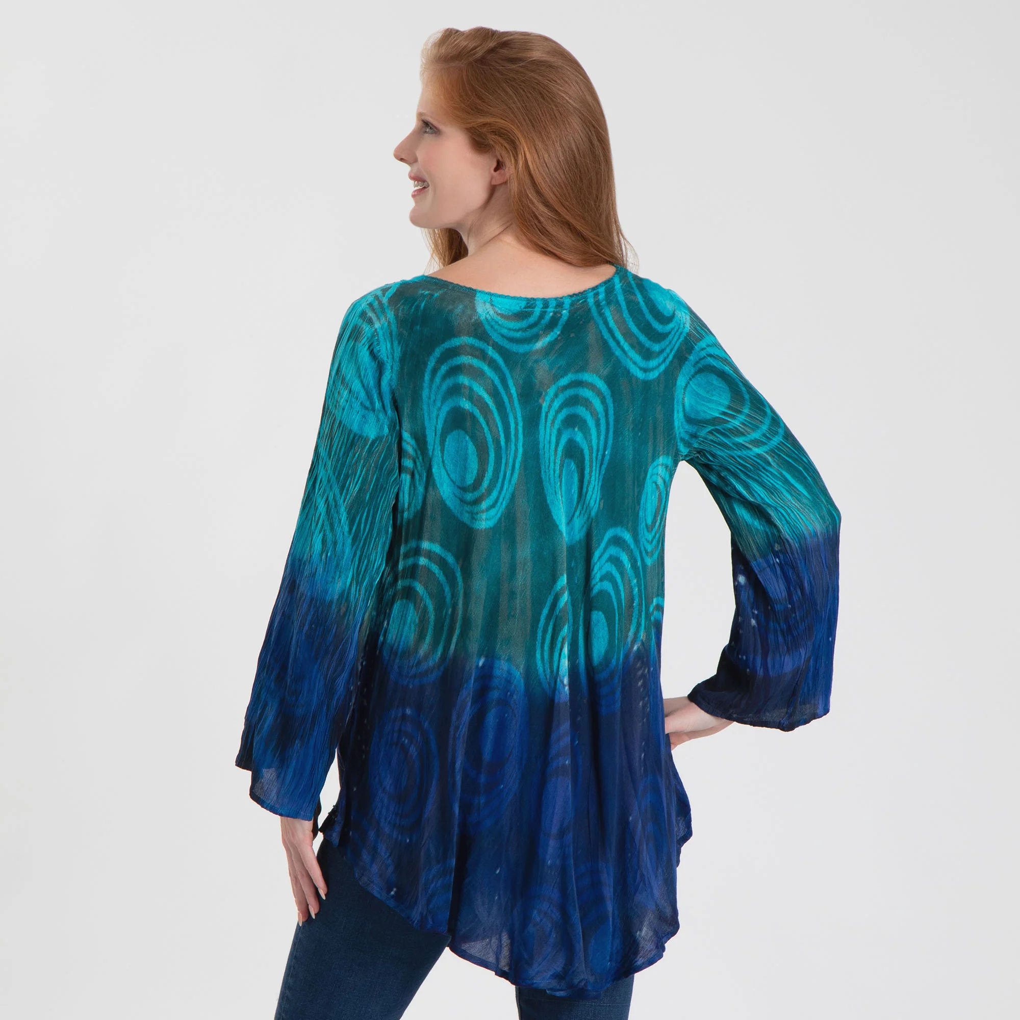 Swirls Of the Sea Long Sleeve Tunic - Image 4