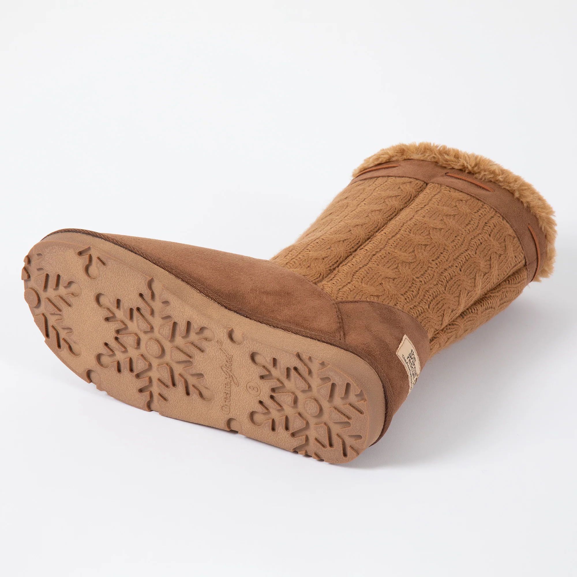 Paw Print Tall Knitted Boots With Beaded Tassels - Image 8