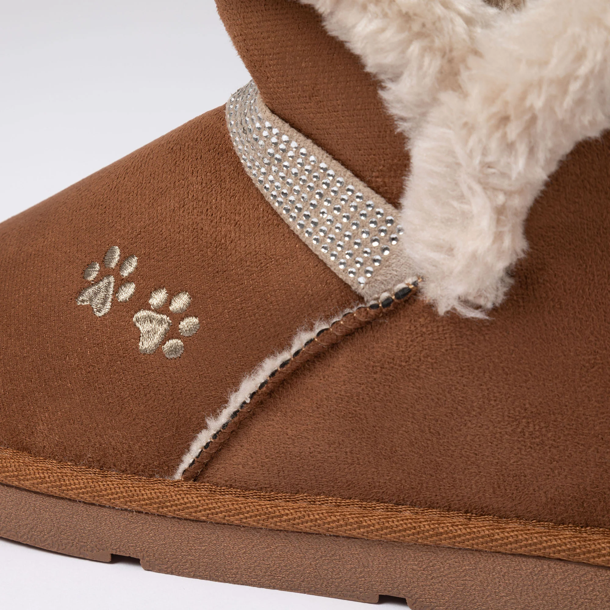 Paw Print Faux Suede Ankle Boots - Image 14