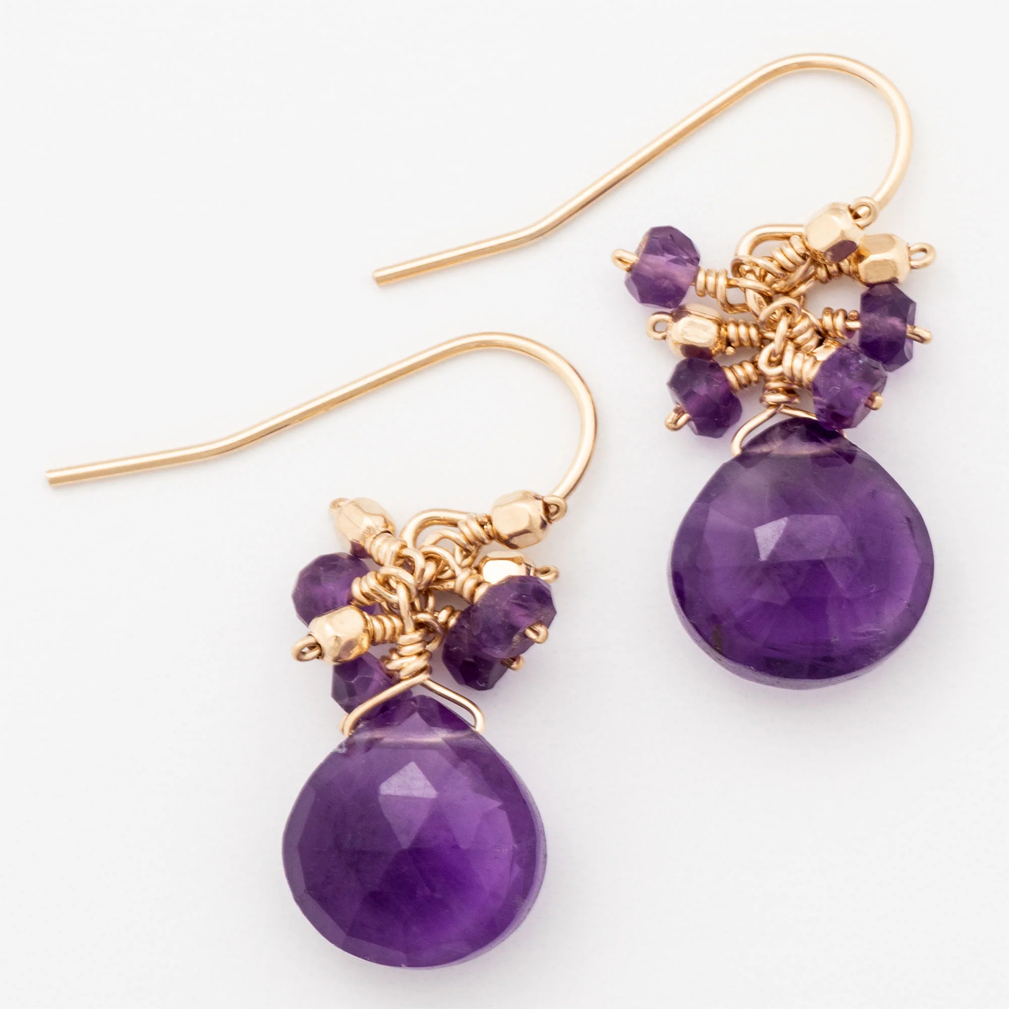 Faceted Gemstone Gold Filled Earrings - Image 6