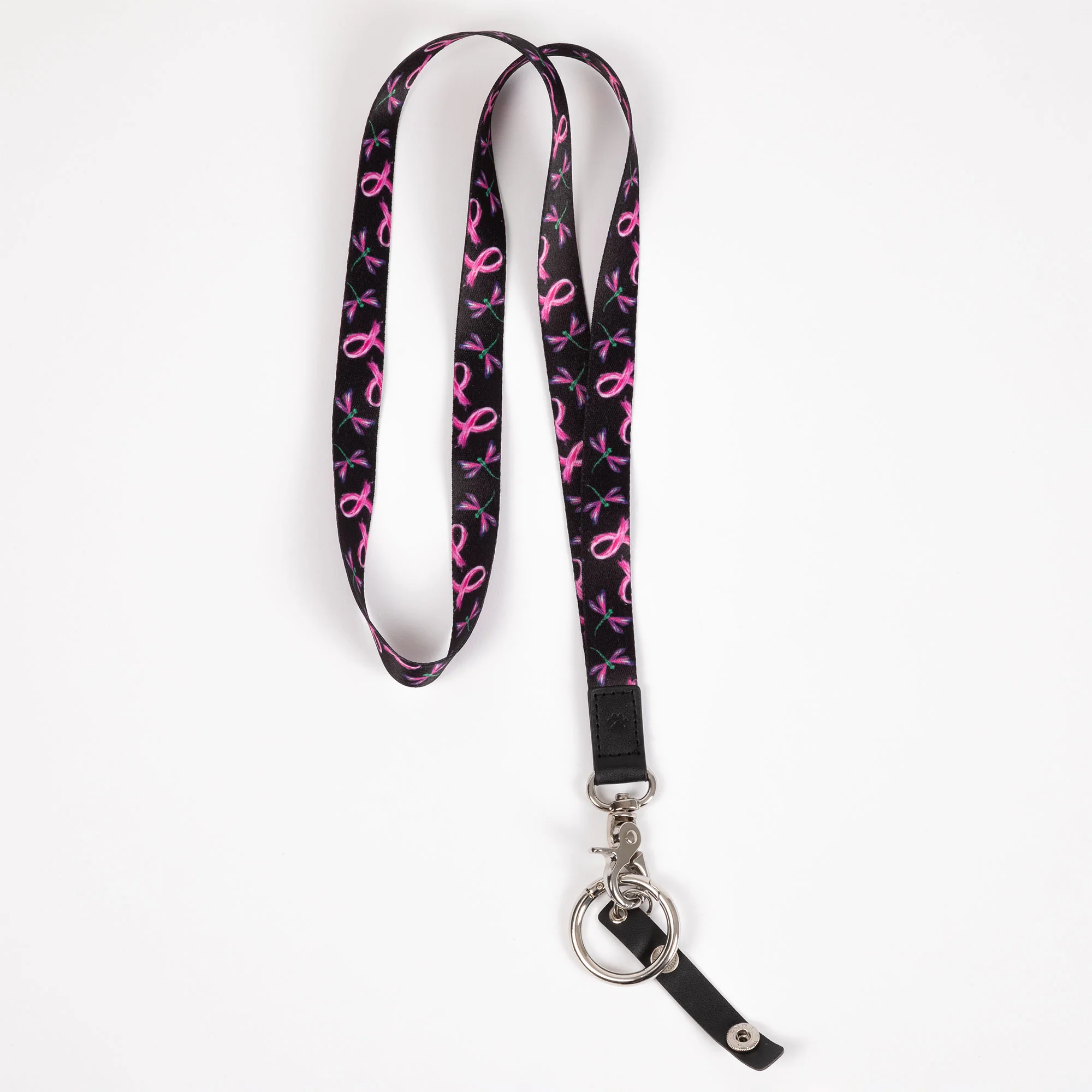 Pink Ribbons & Dragonflies Multi Use Lanyard - Image 2