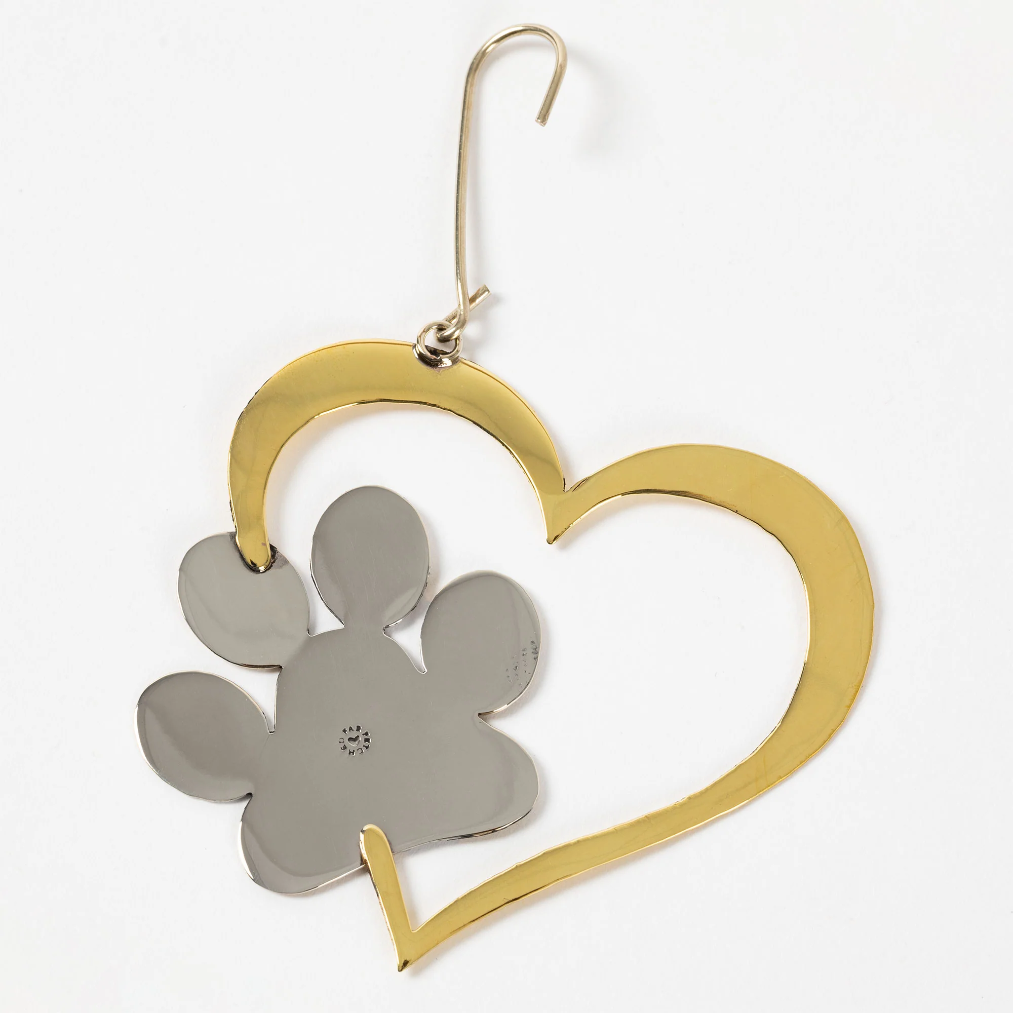 Paw Print In My Heart Mixed Metal Ornament - Image 3