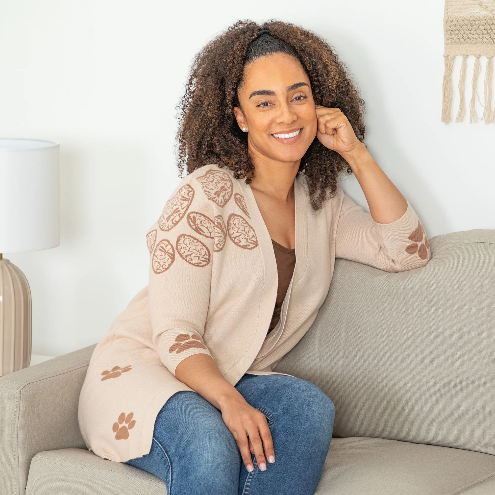 Pop of Paw Long Cardigan - Image 3