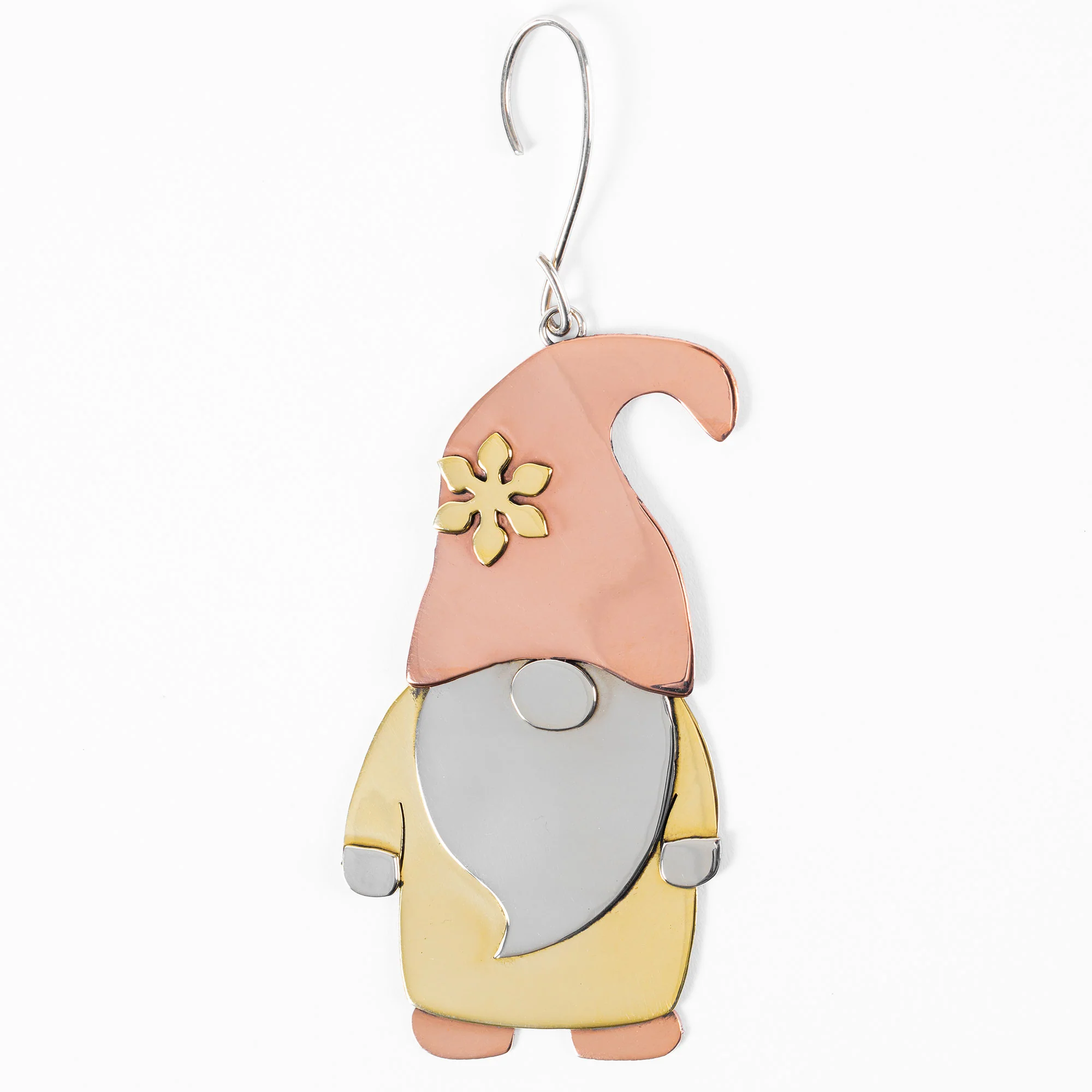 Tis the Season Gnome Mixed Metal Ornament - Image 2