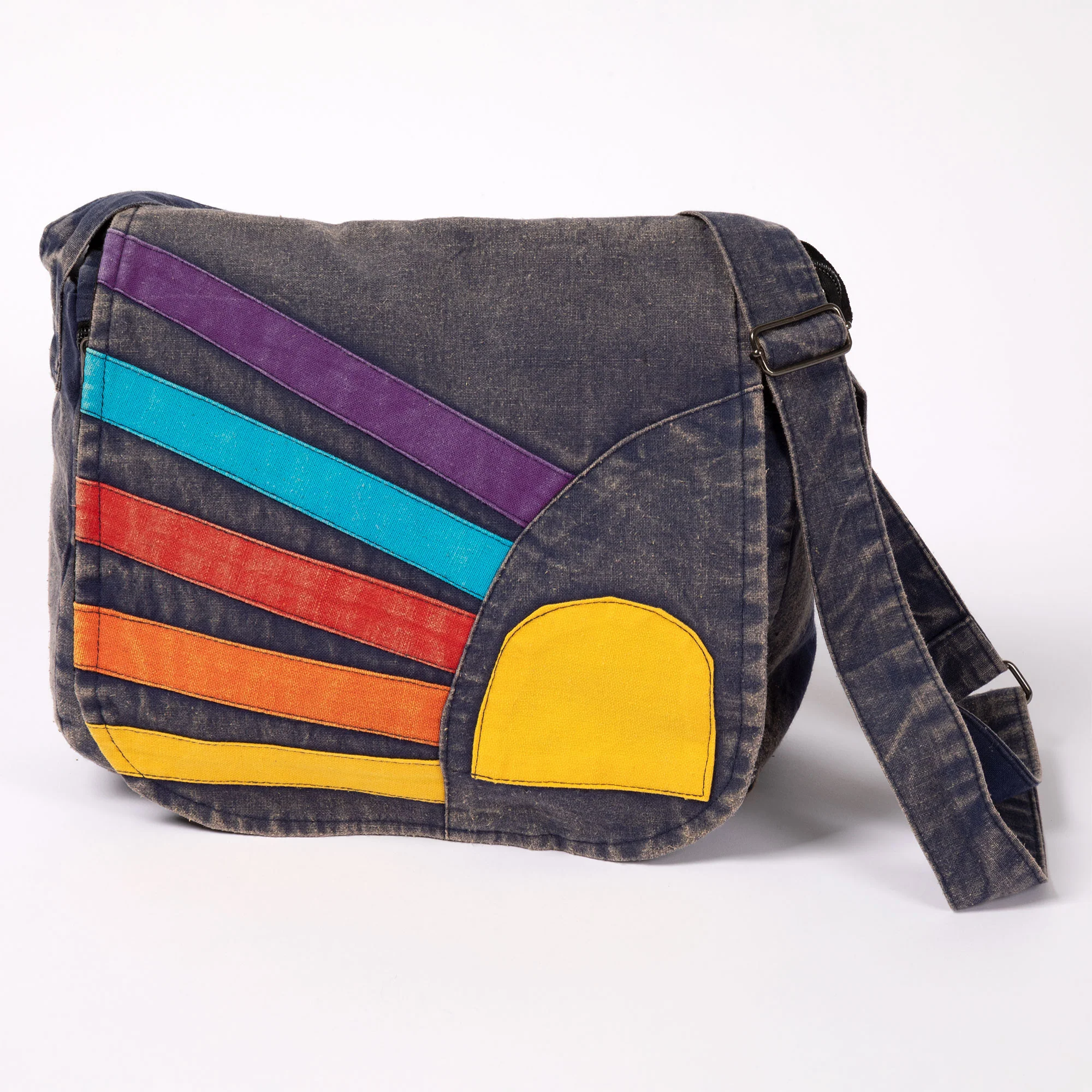 Rising Sun Stone Washed Messenger Bag - Image 10