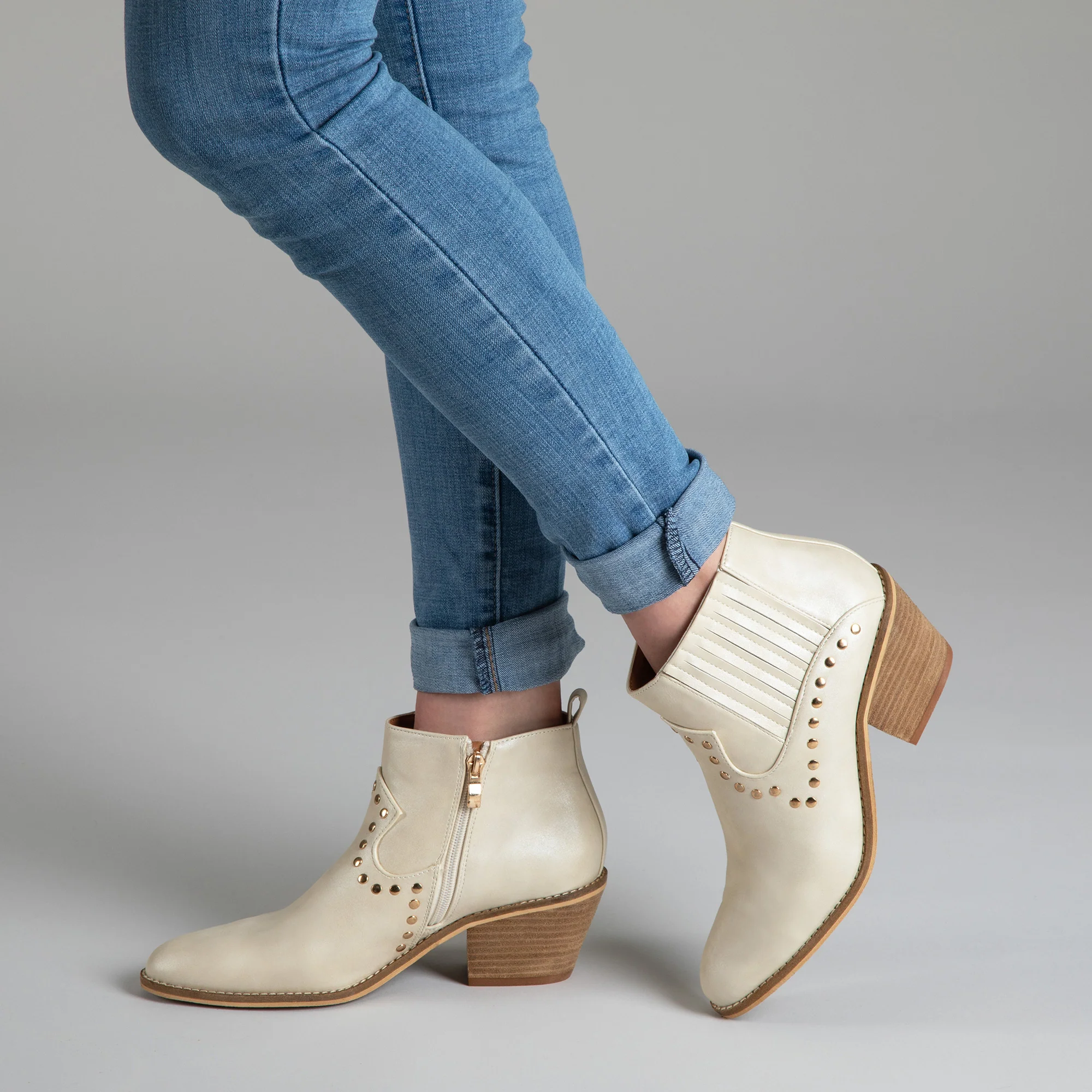 Corkys On Fleek Off White Ankle Boots - Image 3