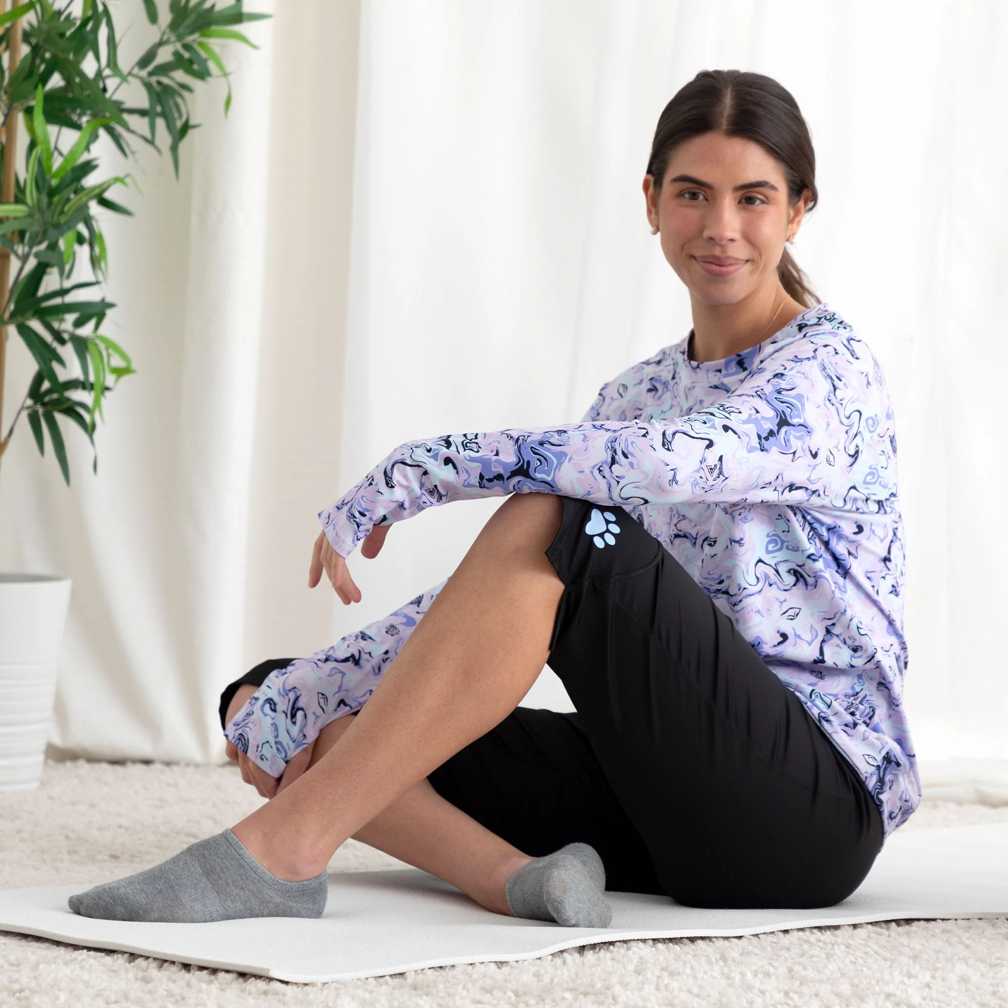 Yoga Paw Print Cross Over Separates - Image 18