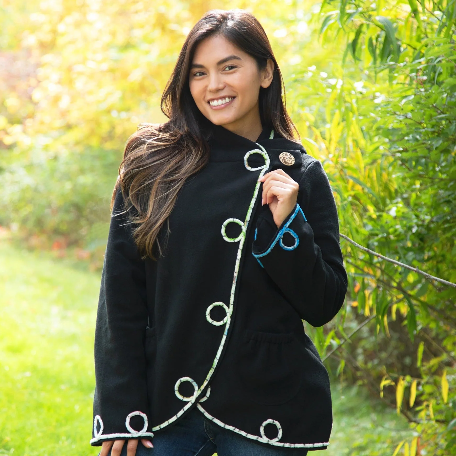 Twists and Turns Fleece Wrap Jacket - Image 17