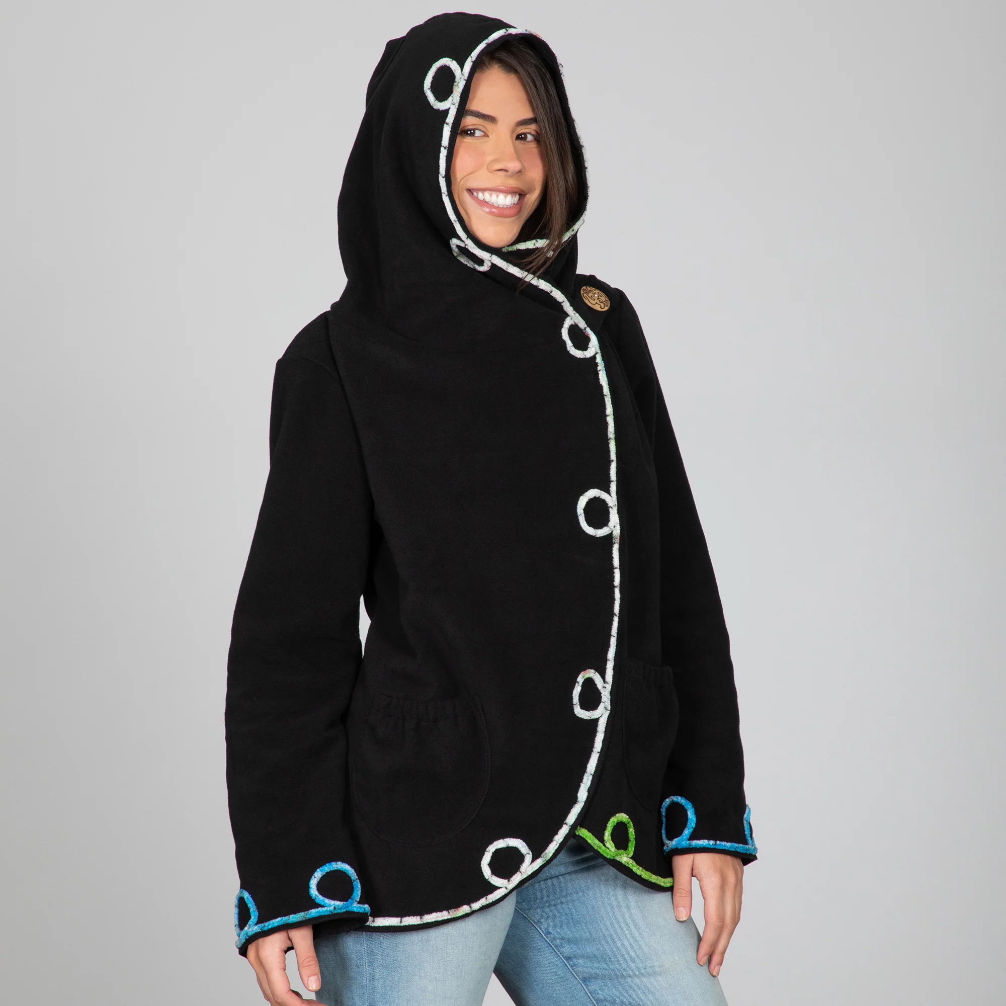 Twists and Turns Fleece Wrap Jacket - Image 8