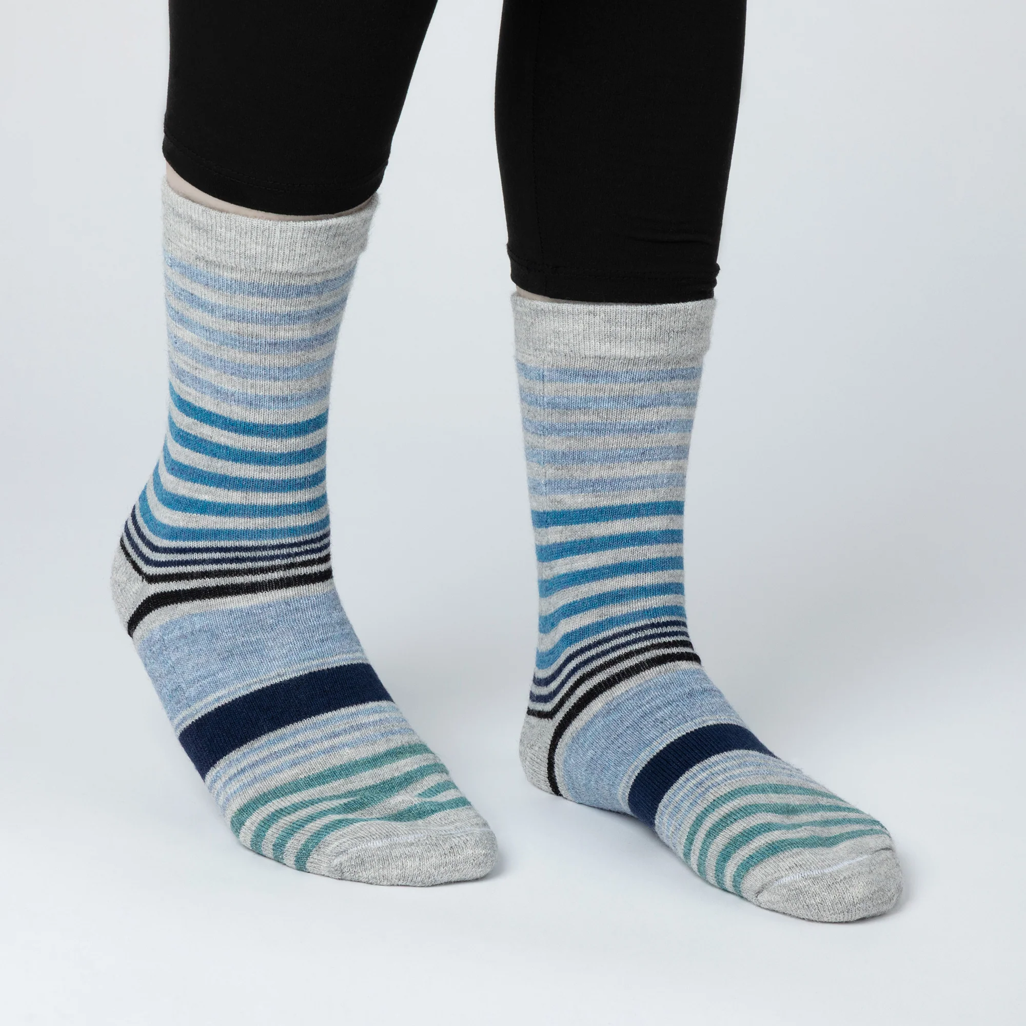 Multicolor Stripes Alpaca Socks - Image 16