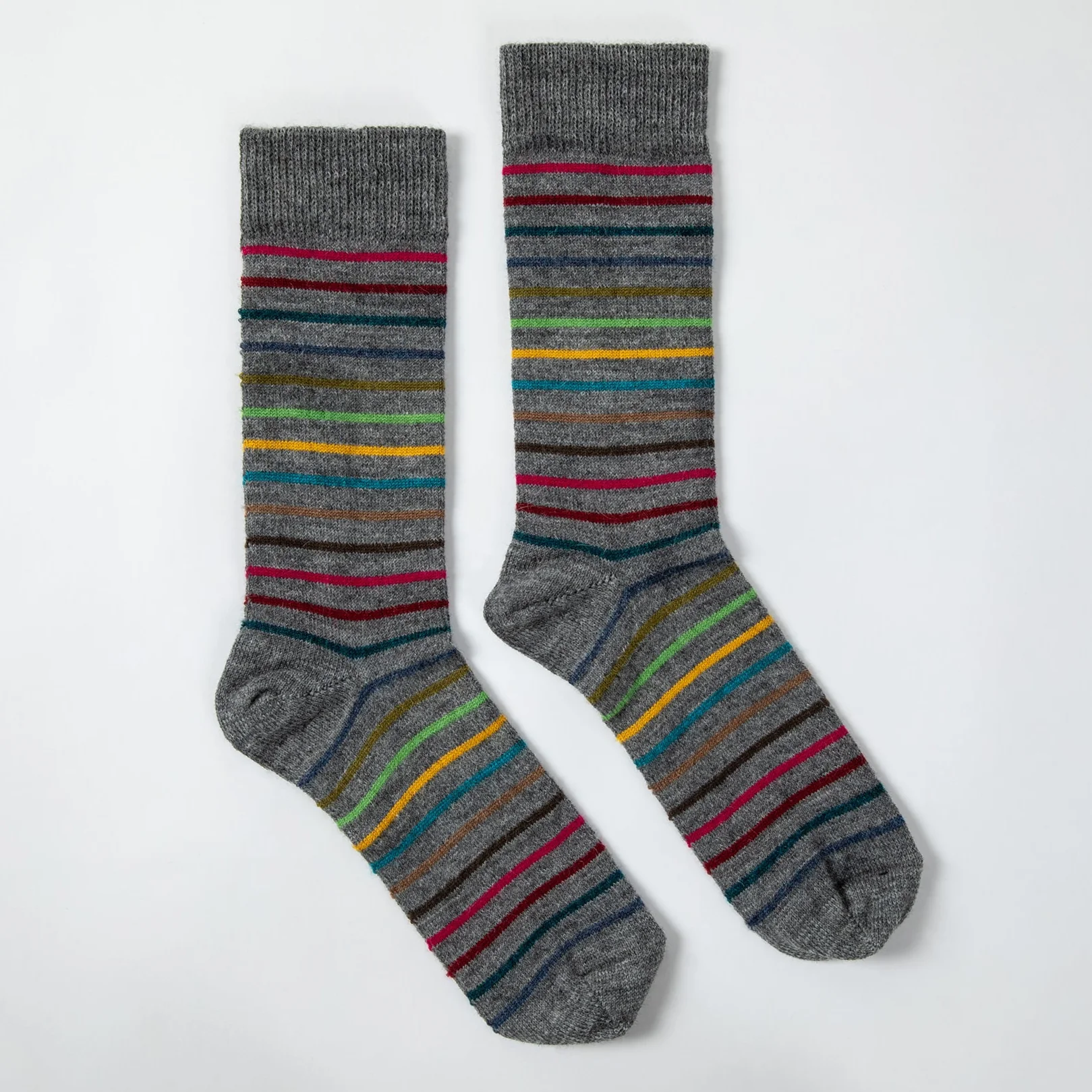 Multicolor Stripes Alpaca Socks - Image 23