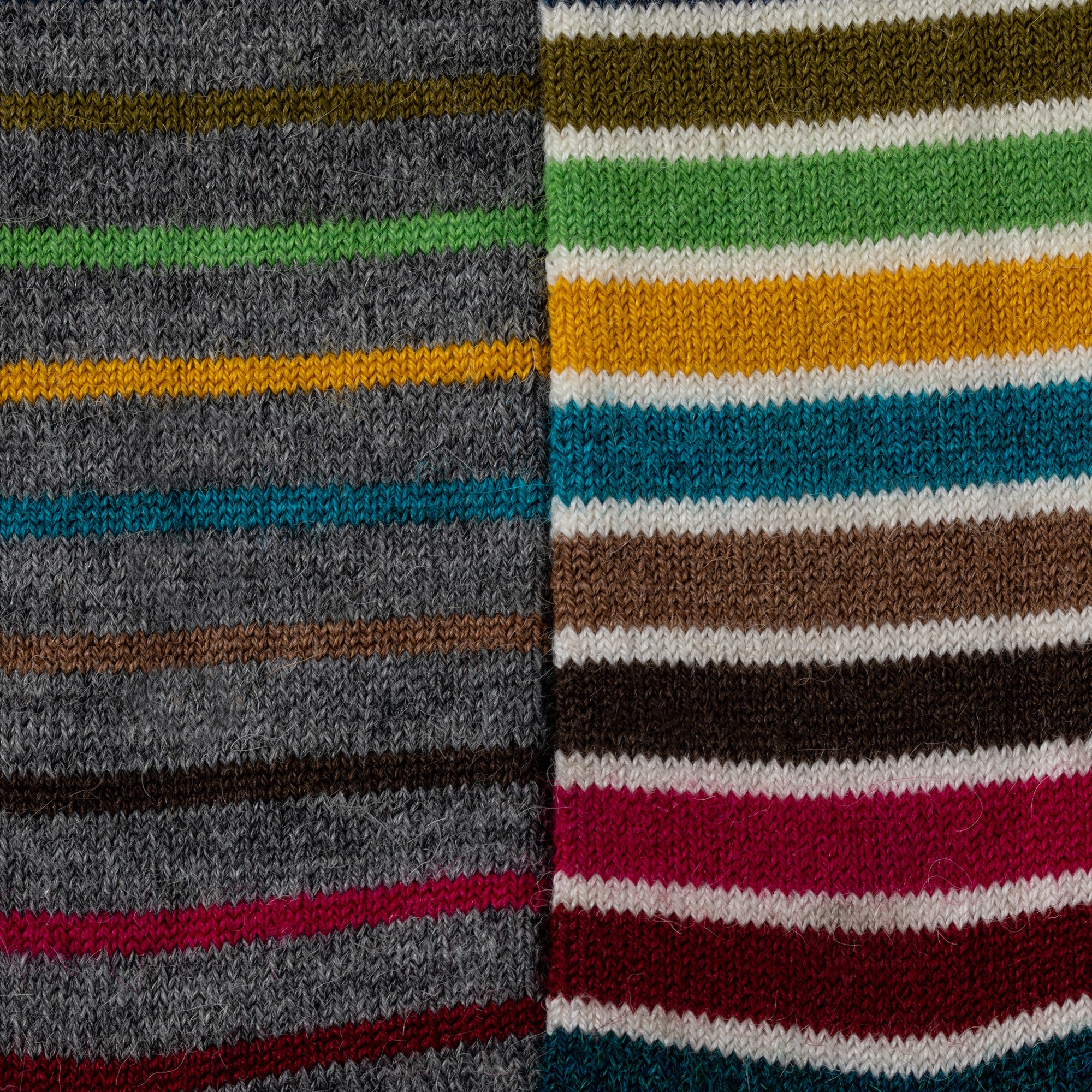 Multicolor Stripes Alpaca Socks - Image 3