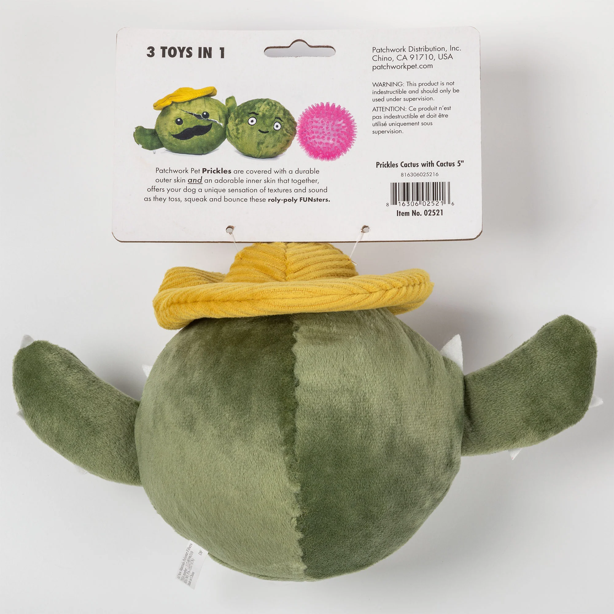 Patchwork Pet Cactus Dog Toy - Image 2