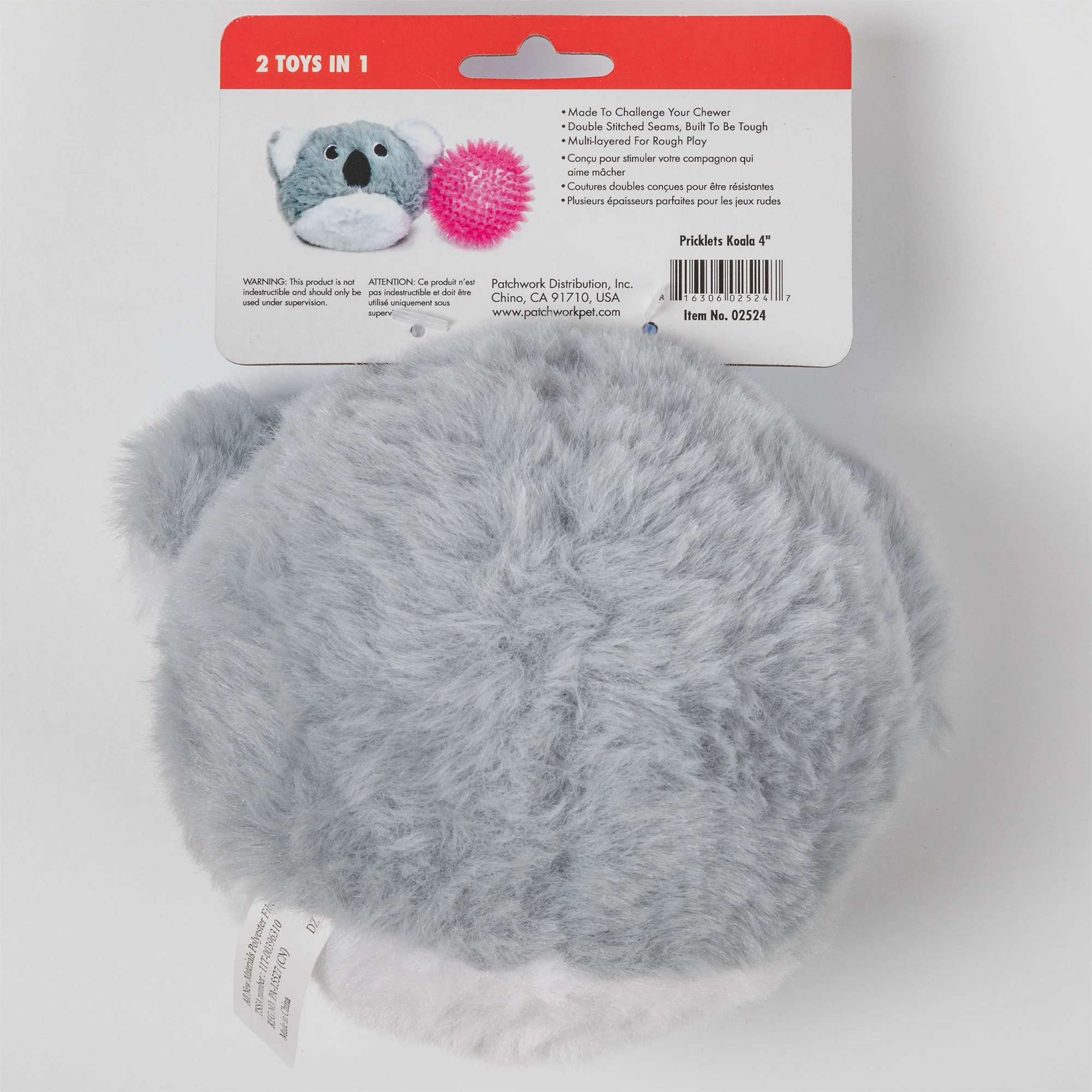 Patchwork Pet Pricklets Koala Dog Toy - Image 2