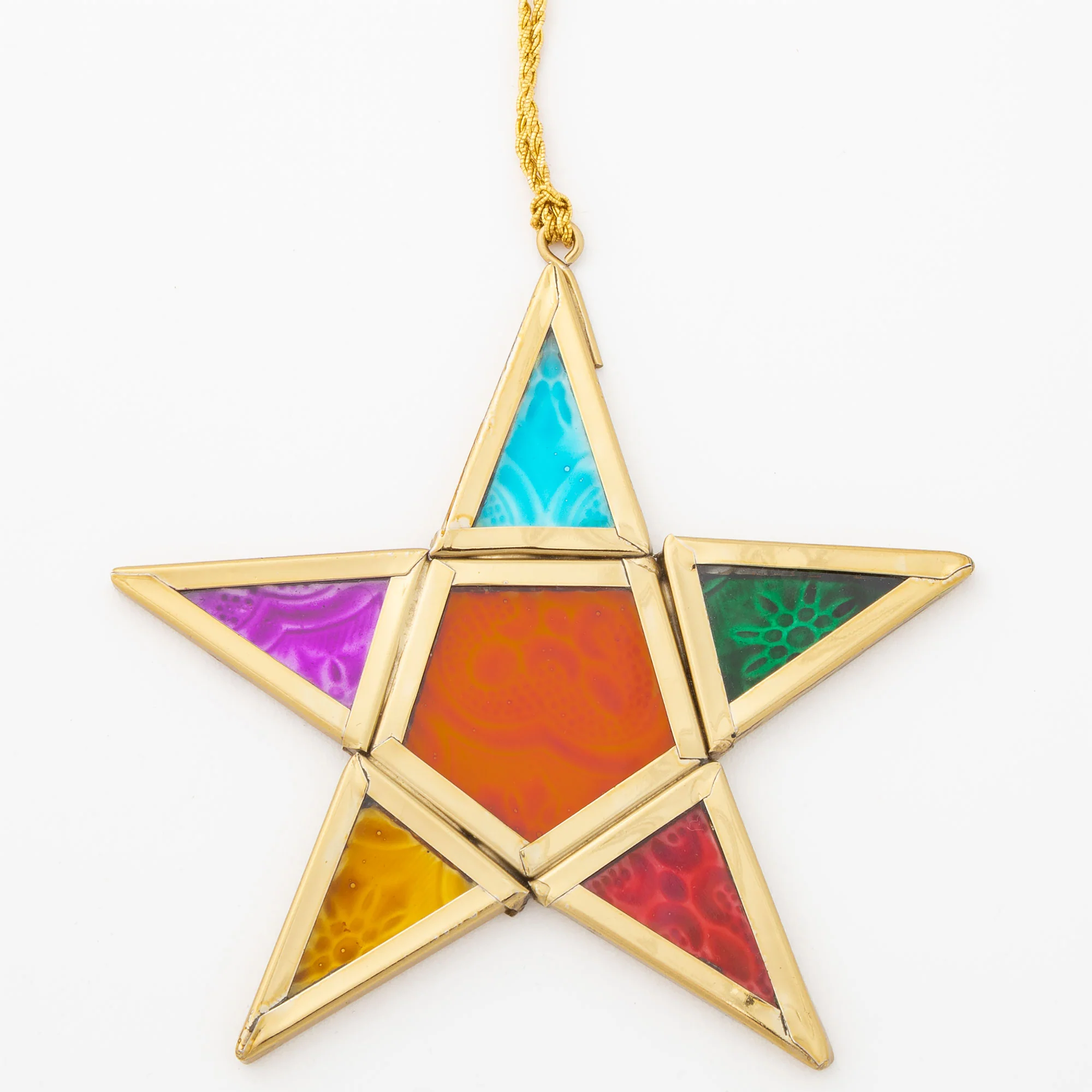 Glass Moravian Rainbow Star Ornament - Image 3