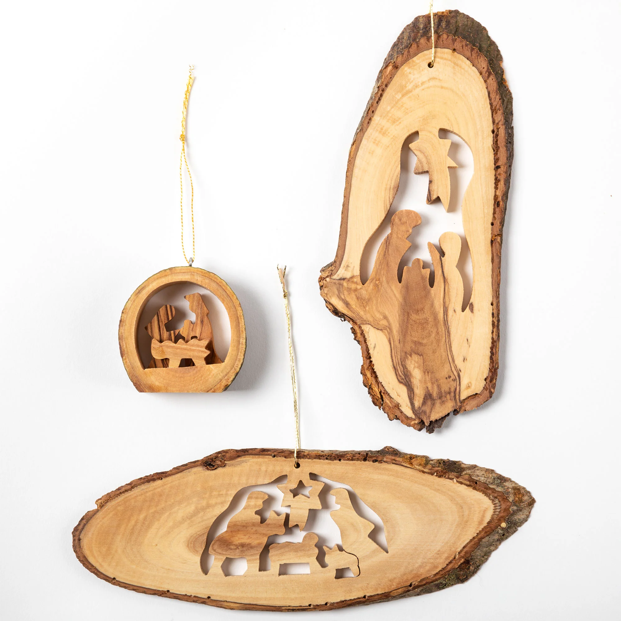 Hand-Carved Olive Wood Ornament - Image 2