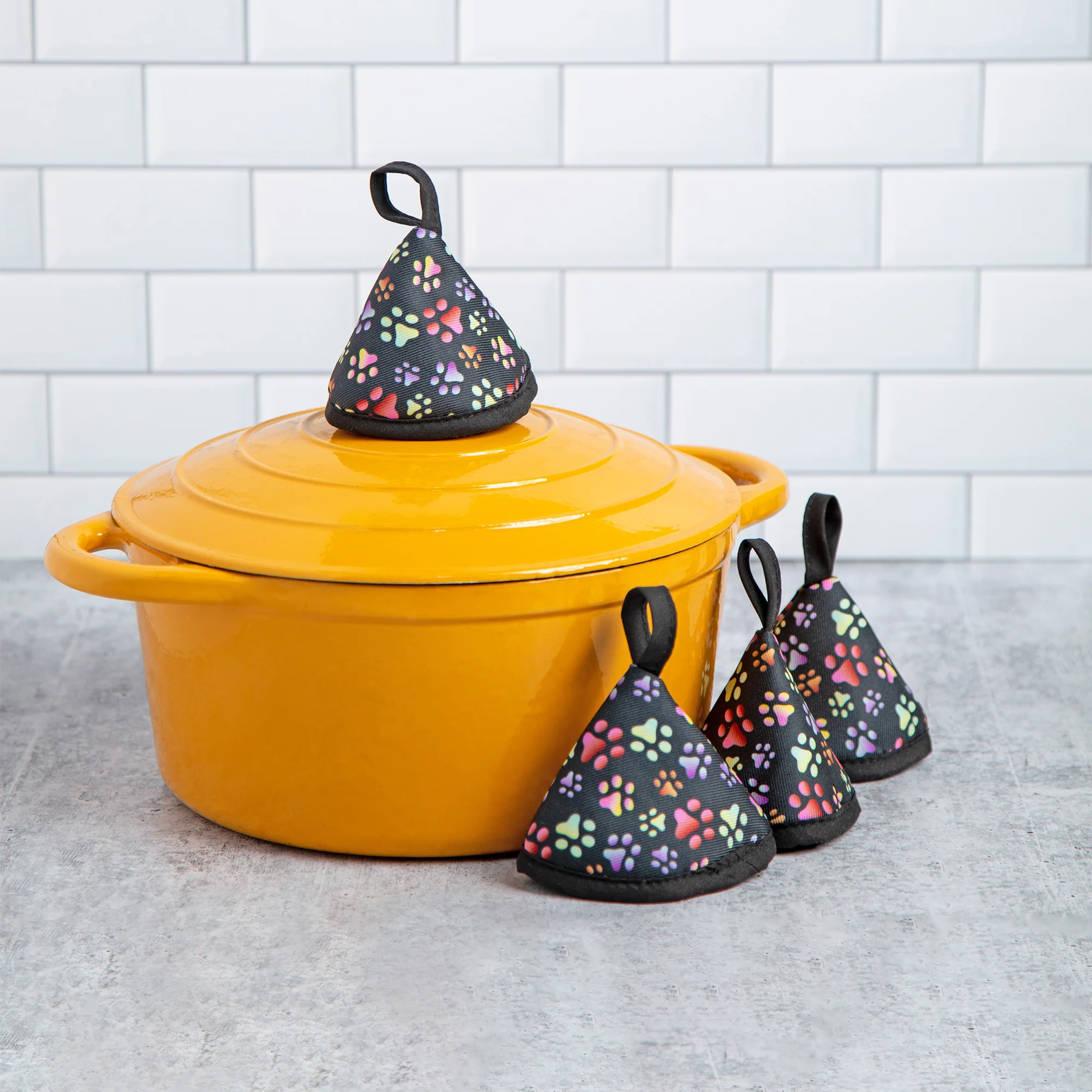 Paw Prints Hot Lid Handle Hat - Set of 4 - Image 7