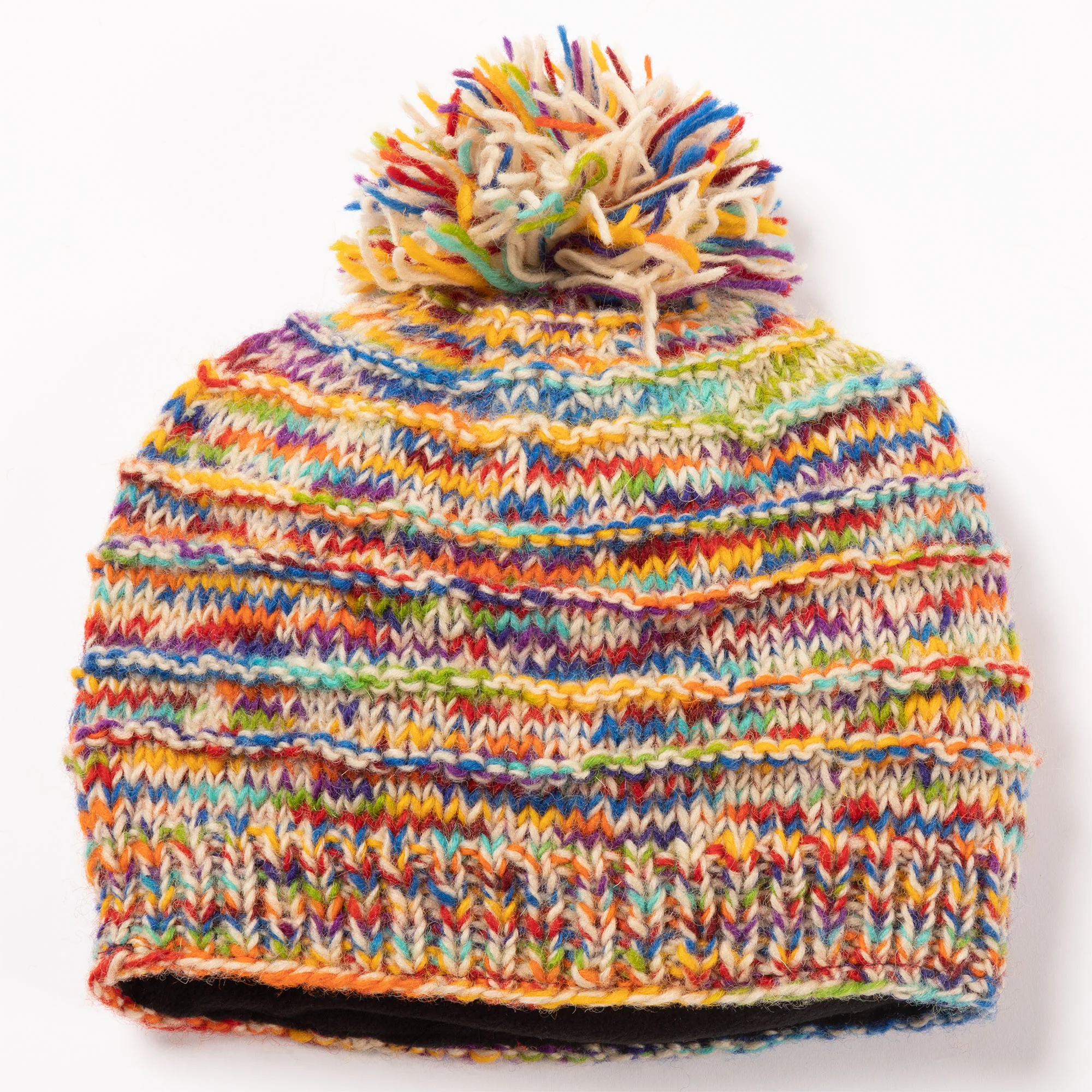 Space-Dye Hand Knit Wool Hat - Image 12