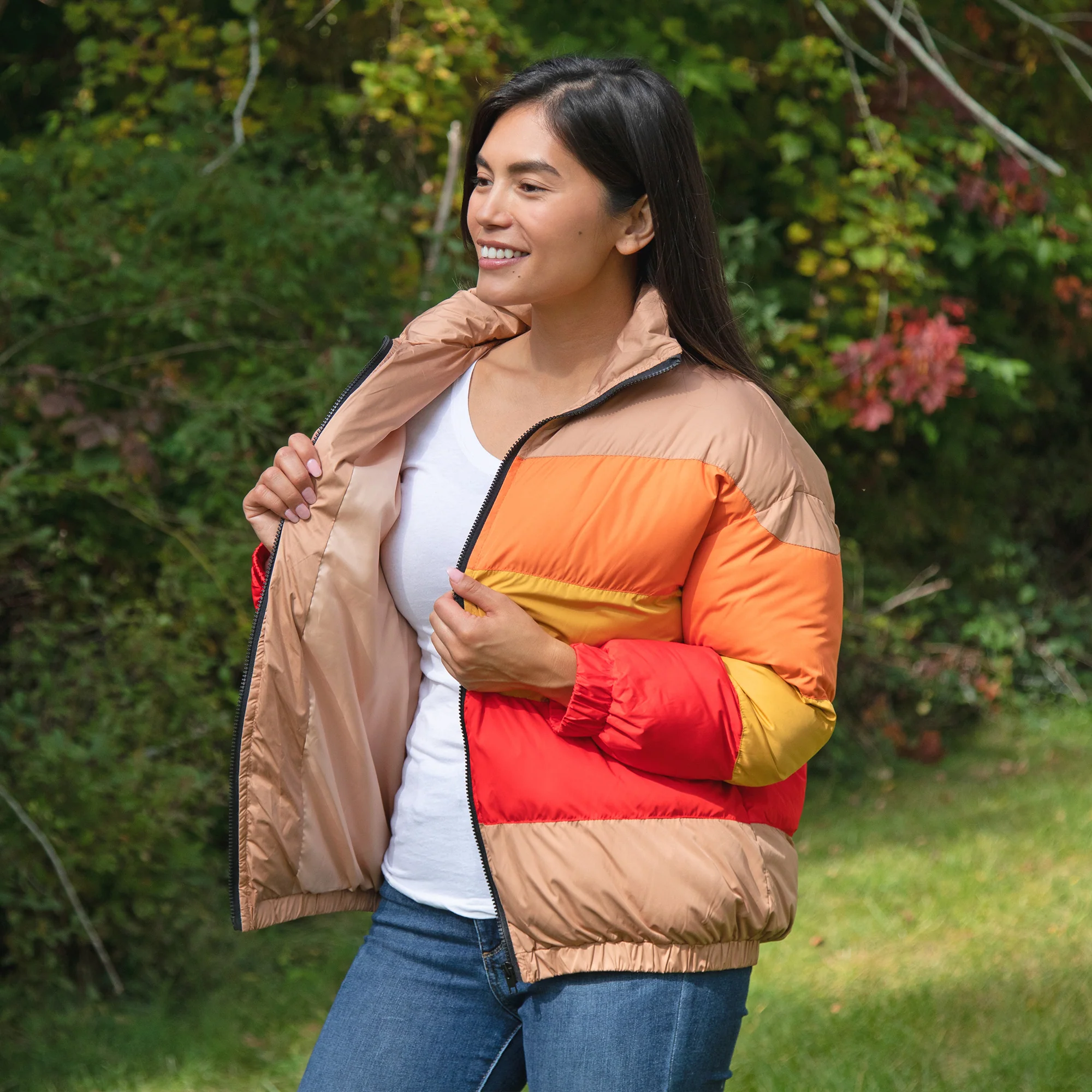 Morning Sun Color Block Puffer Jacket - Image 6