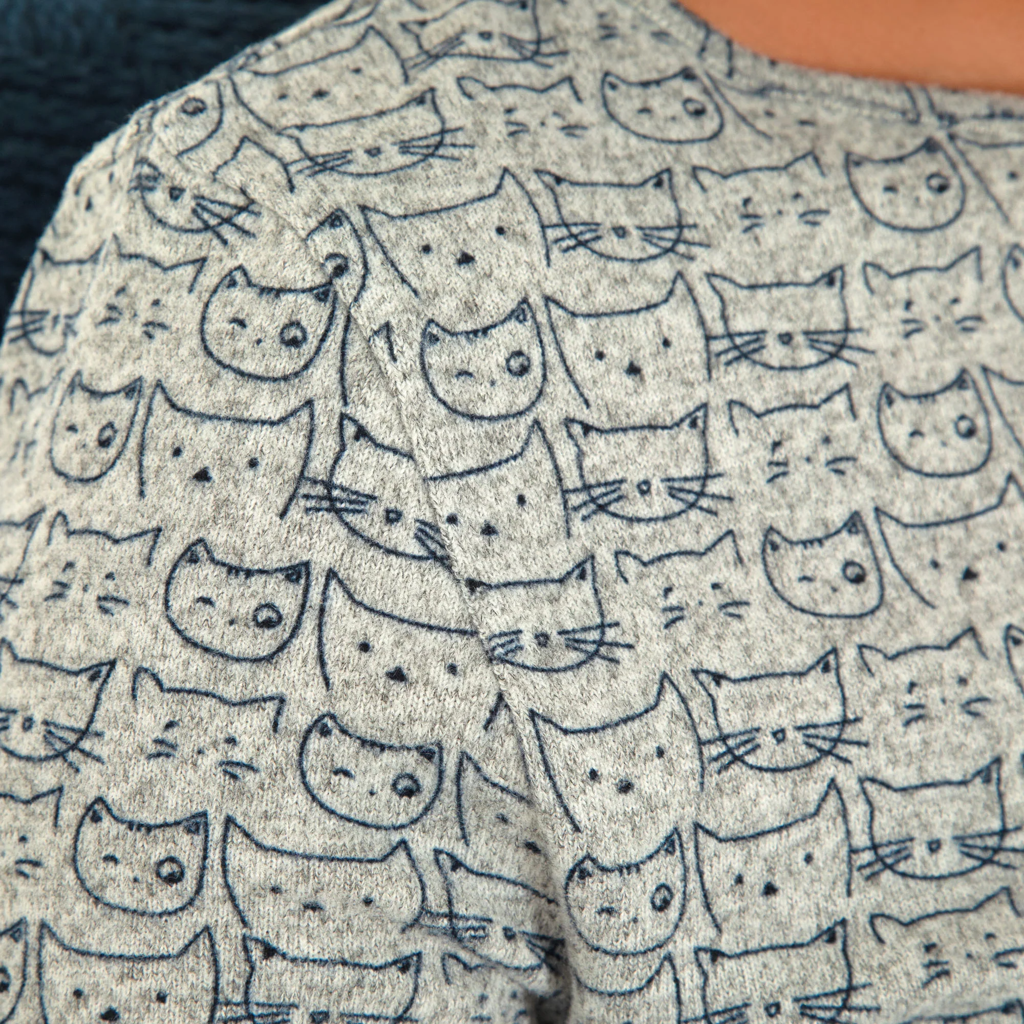 Cat Sketch Long Sleeve Shirt - Image 3