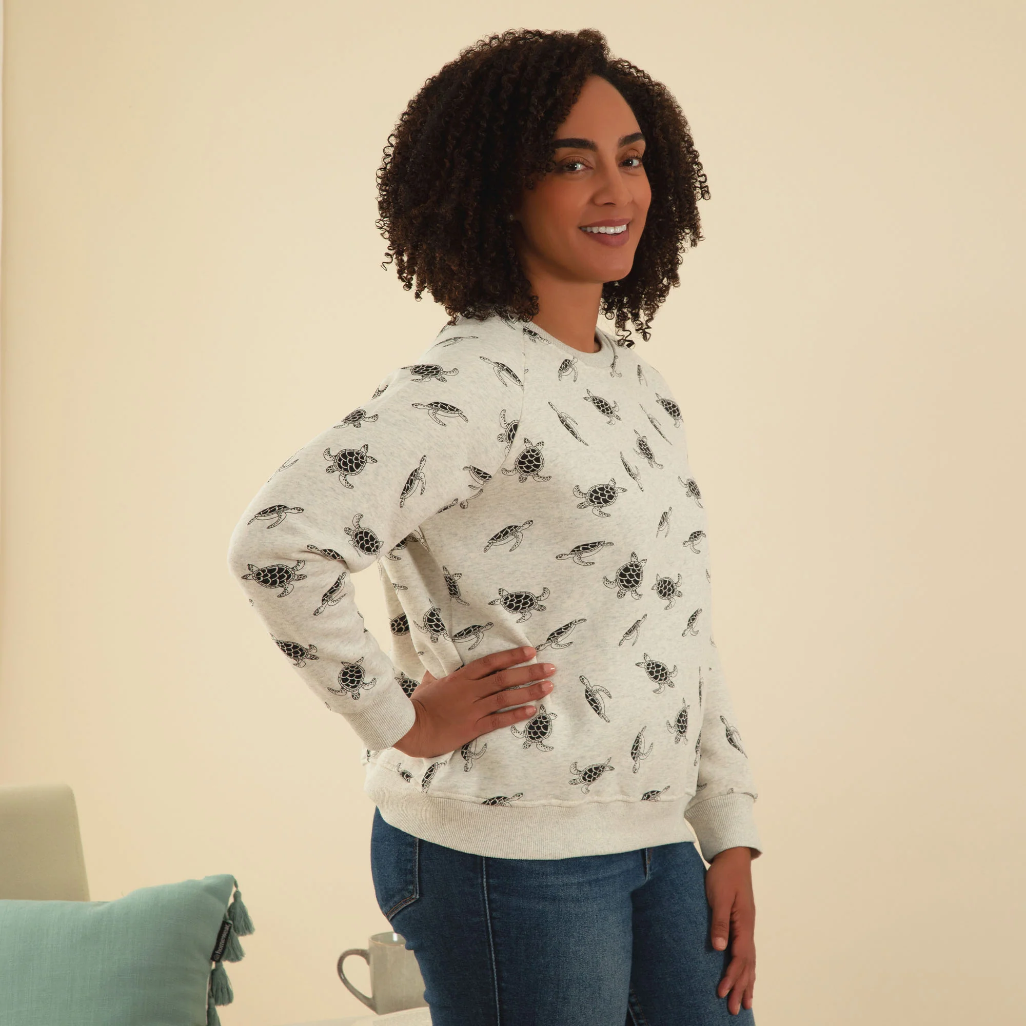 Turtle Fun Crew Neck Sweatshirt - Image 3