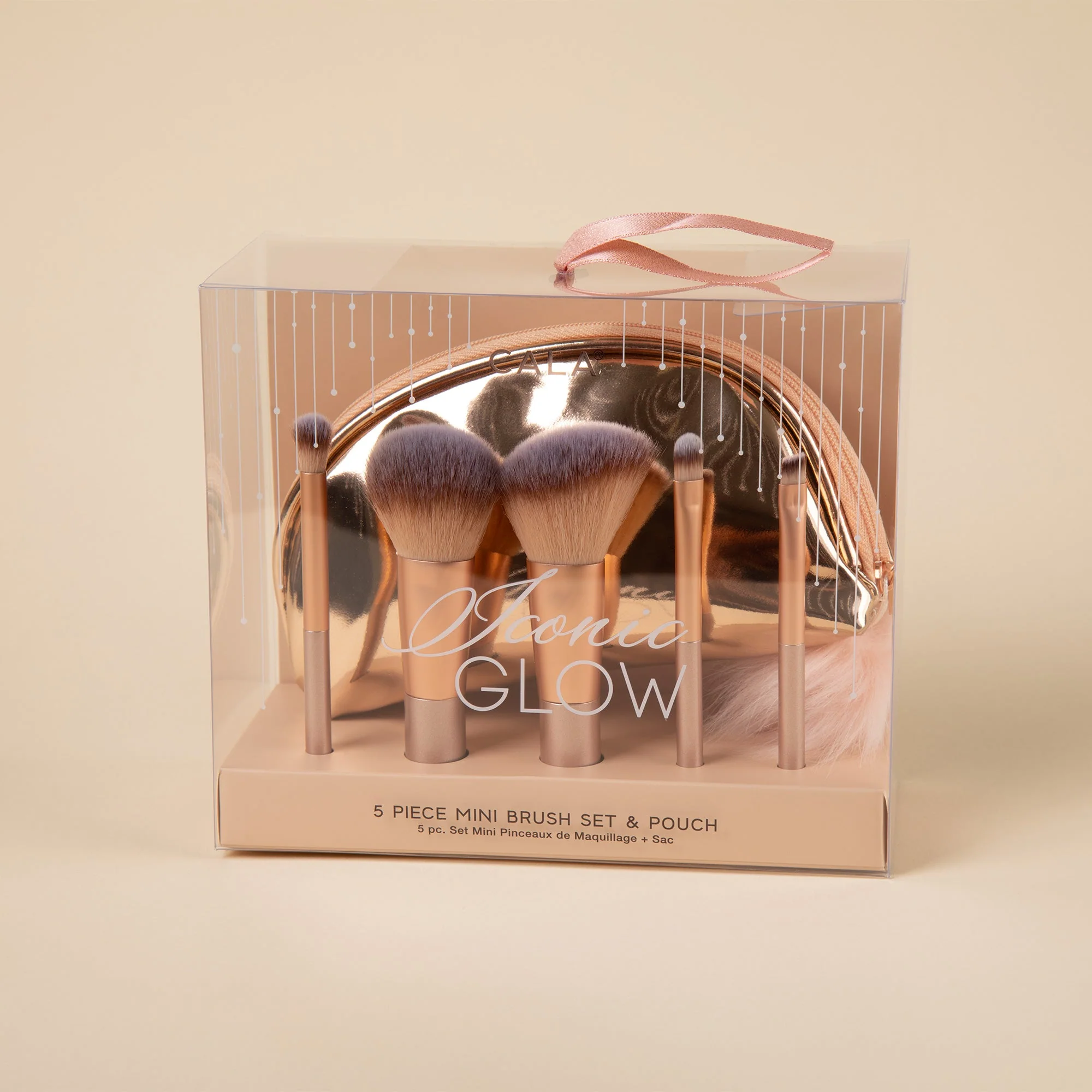 Cala&reg; Icon Gold Make Up Face & Eye Brush Travel Set - Image 3
