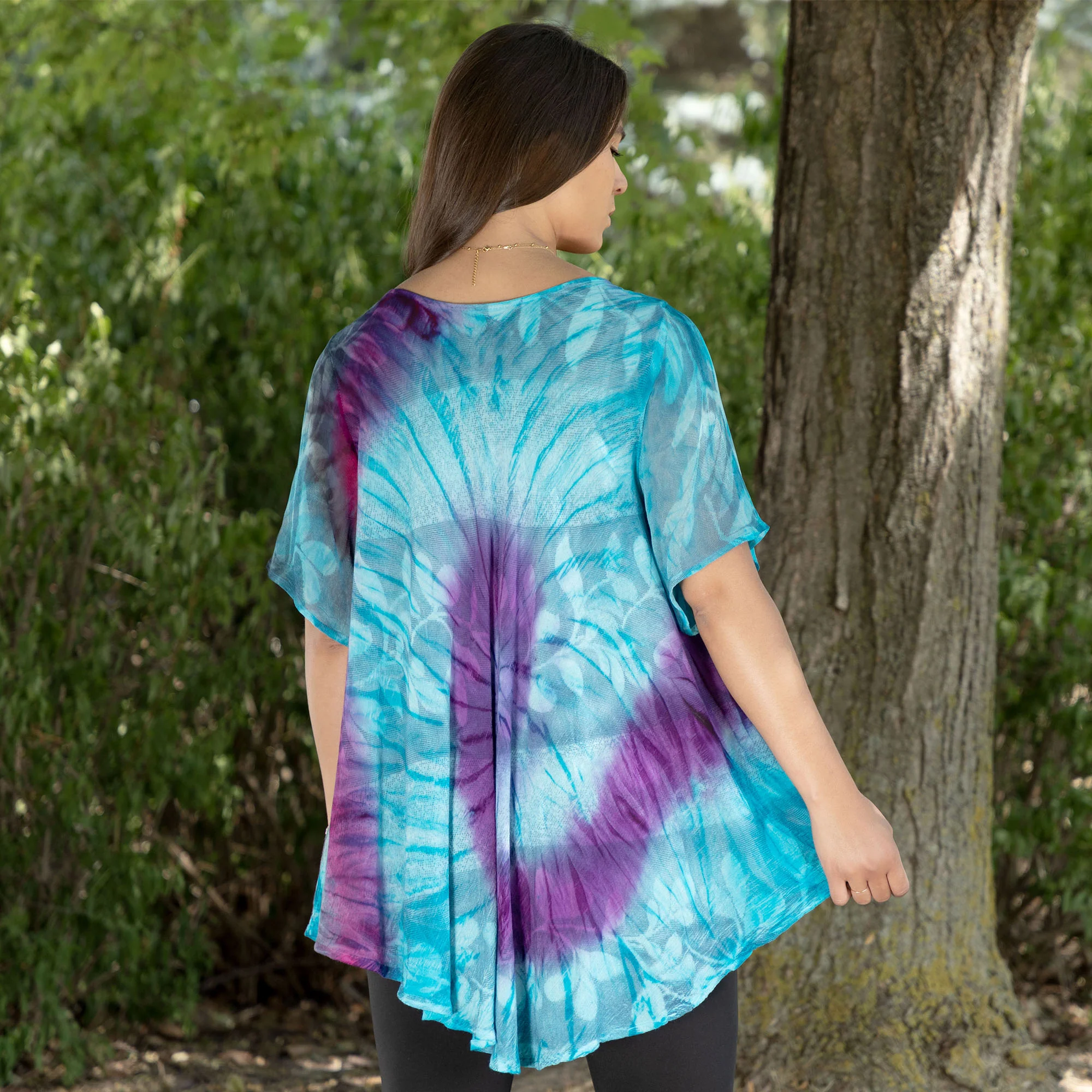 Swirls in the Sky Short Sleeve Tunic - Image 2