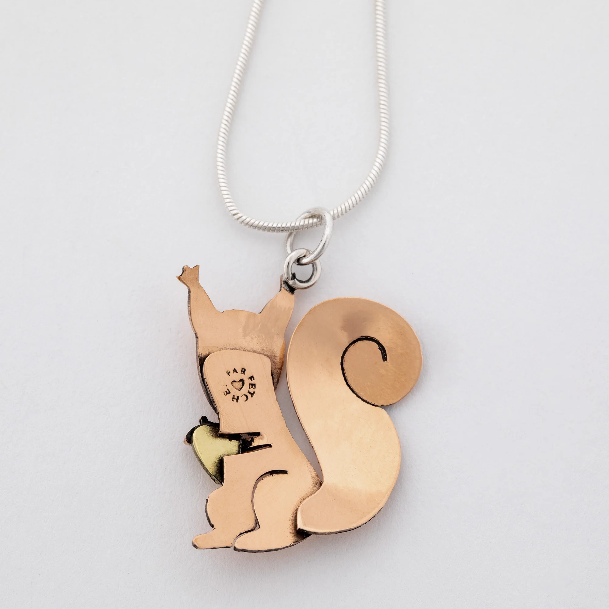 Squirrel Mixed Metal Necklace - Image 2