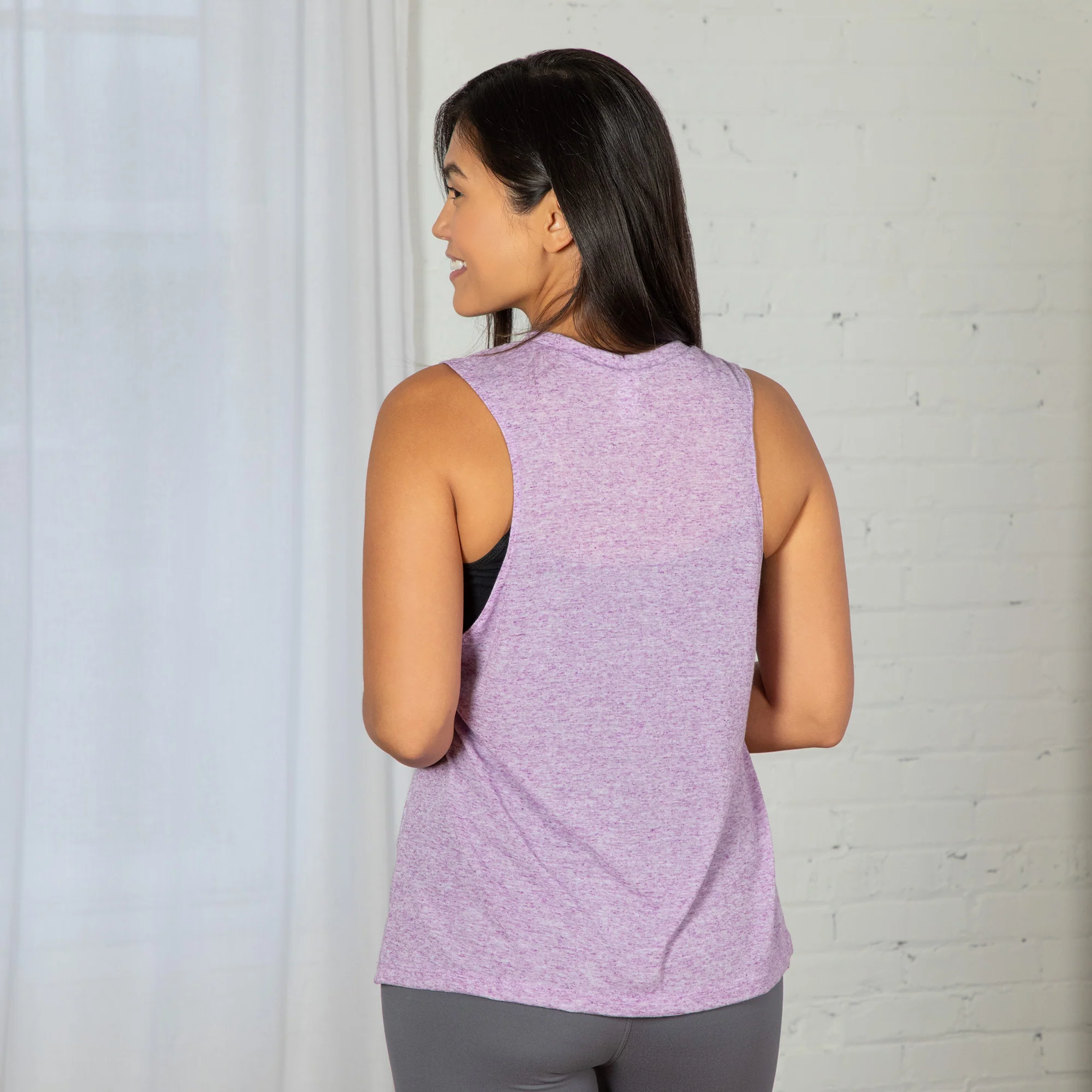 Purple Paw Heathered Tank Top - Image 3