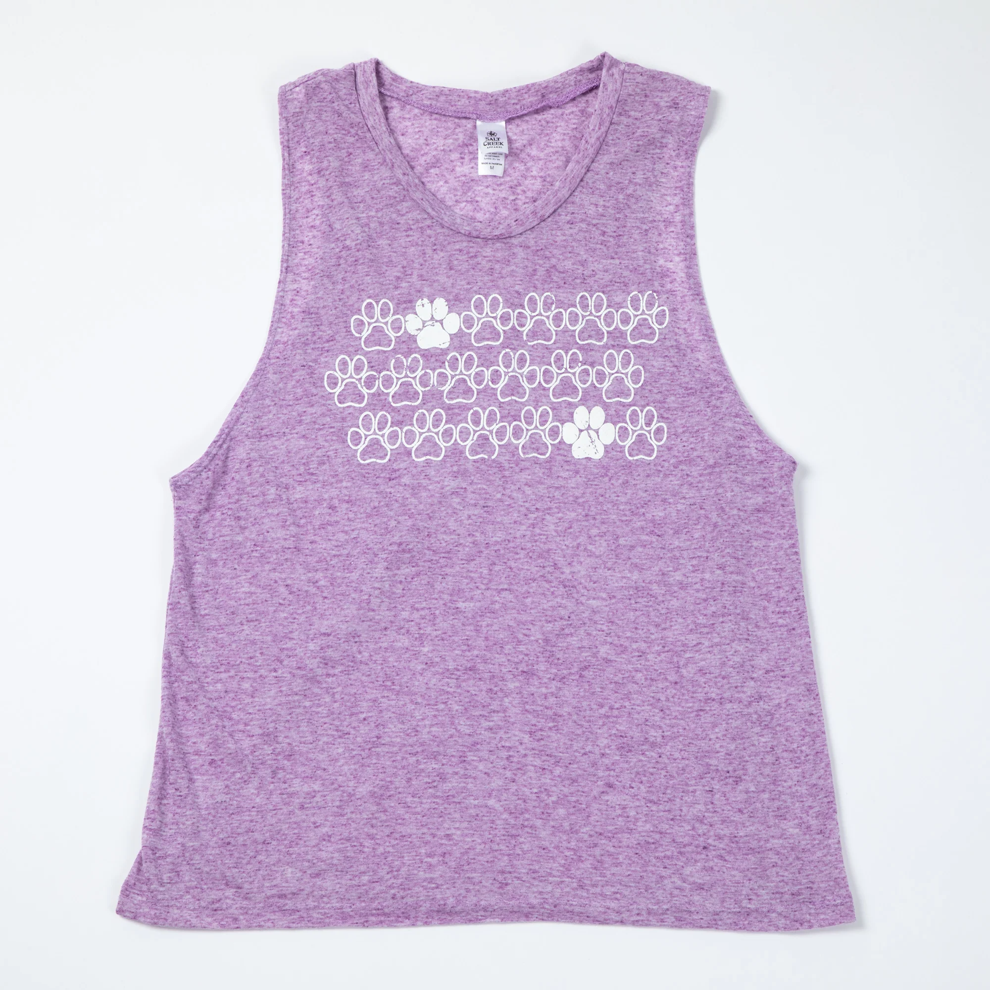 Purple Paw Heathered Tank Top - Image 6