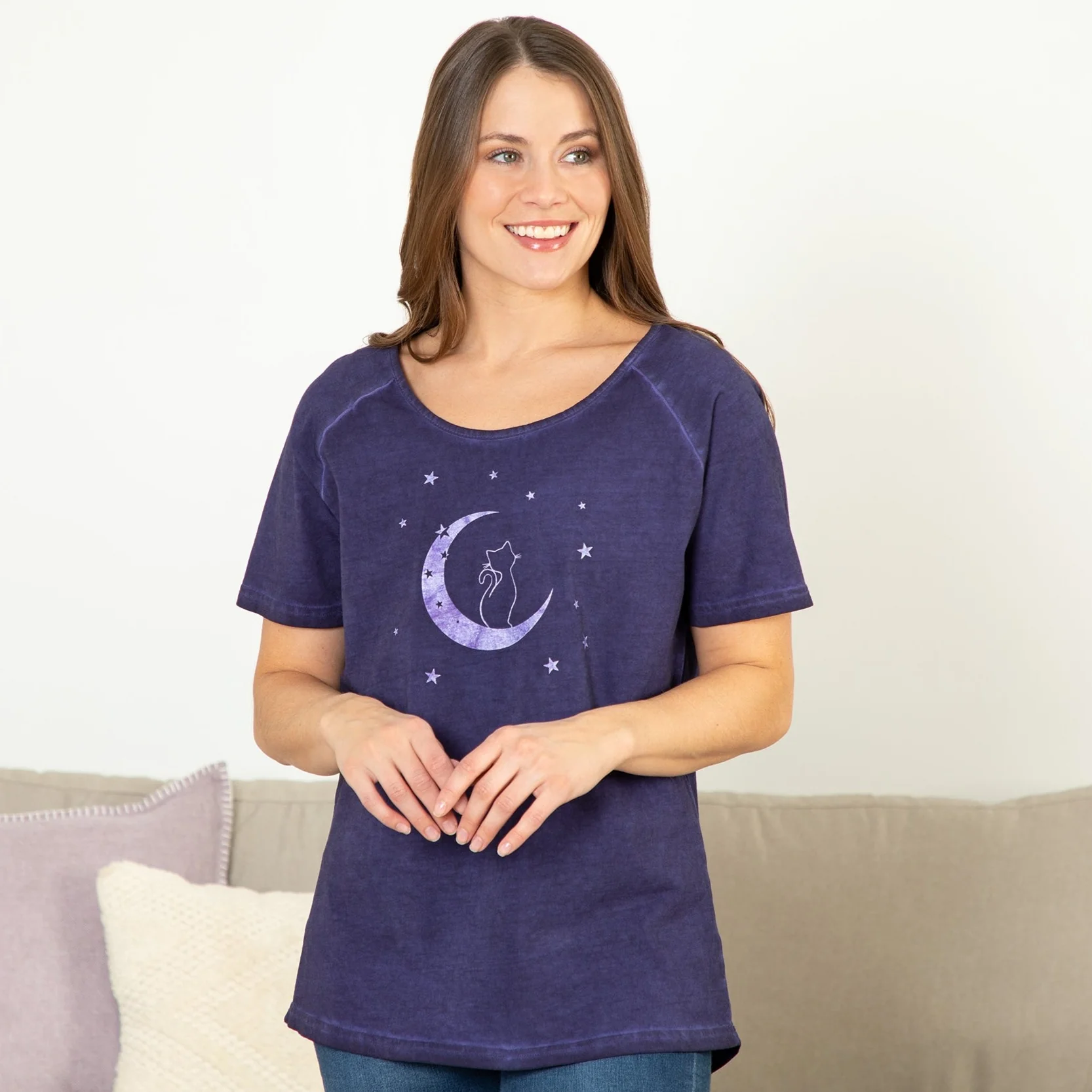 Pet & Moon Acid Wash Tee - Image 11