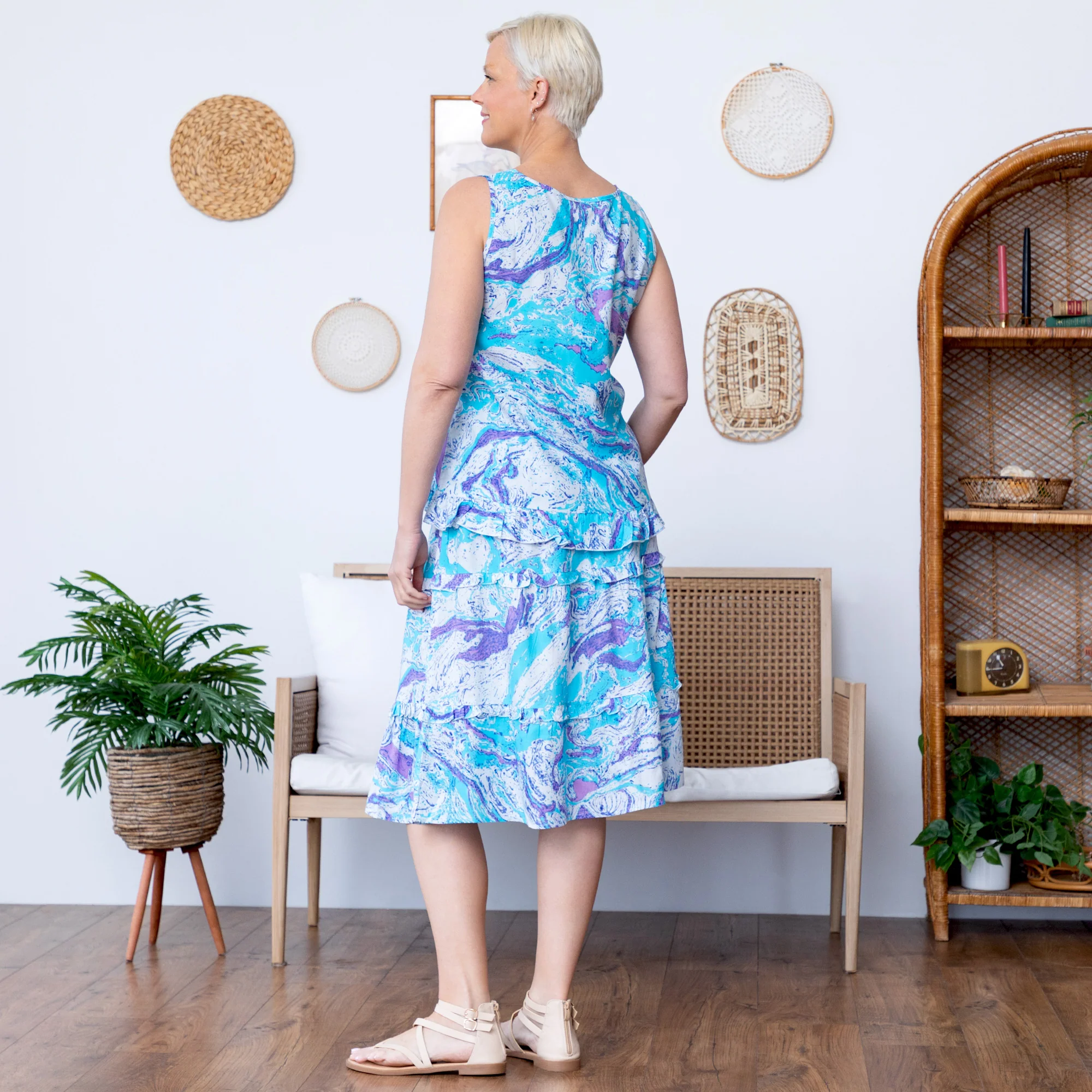 Swirl Dye Ruffle Separates - Image 3